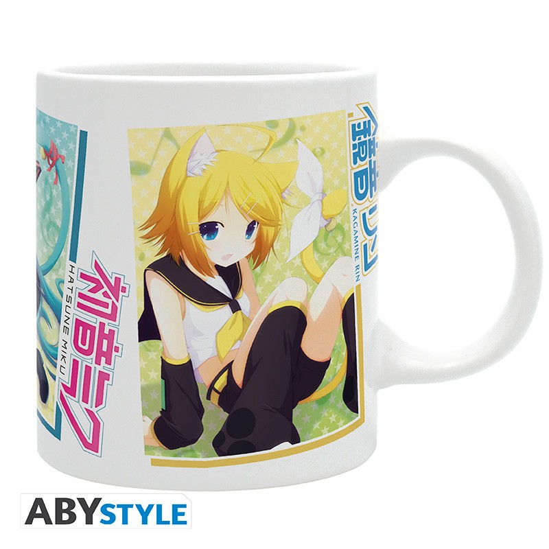 ABYStyle Taza De Ceramica: Vocaloid - Miku, Rin Y Luka Neko 320 ml