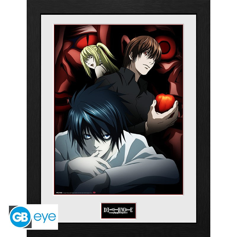 ABYStyle Framed Print: Death Note - Light Yamagi, L y Misa Amane Impresion Enmarcada