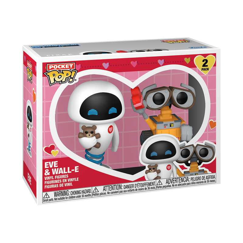 Funko Pocket Pop: San Valentin - Wall E y Eva 2 Pack