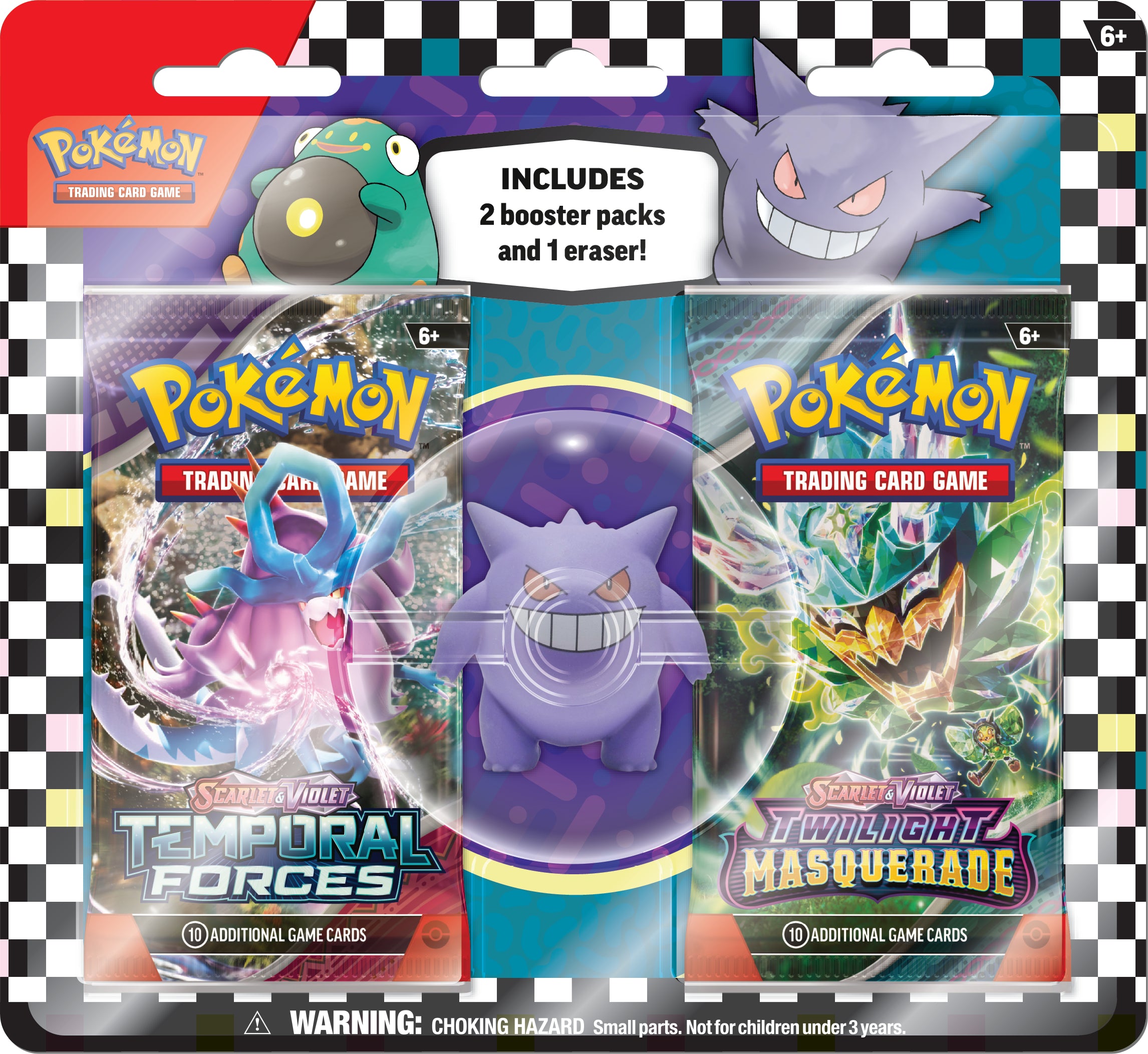 Pokemon TCG: Back to School - Blister Eraser Bellibolt o Gengar 2024 En Ingles