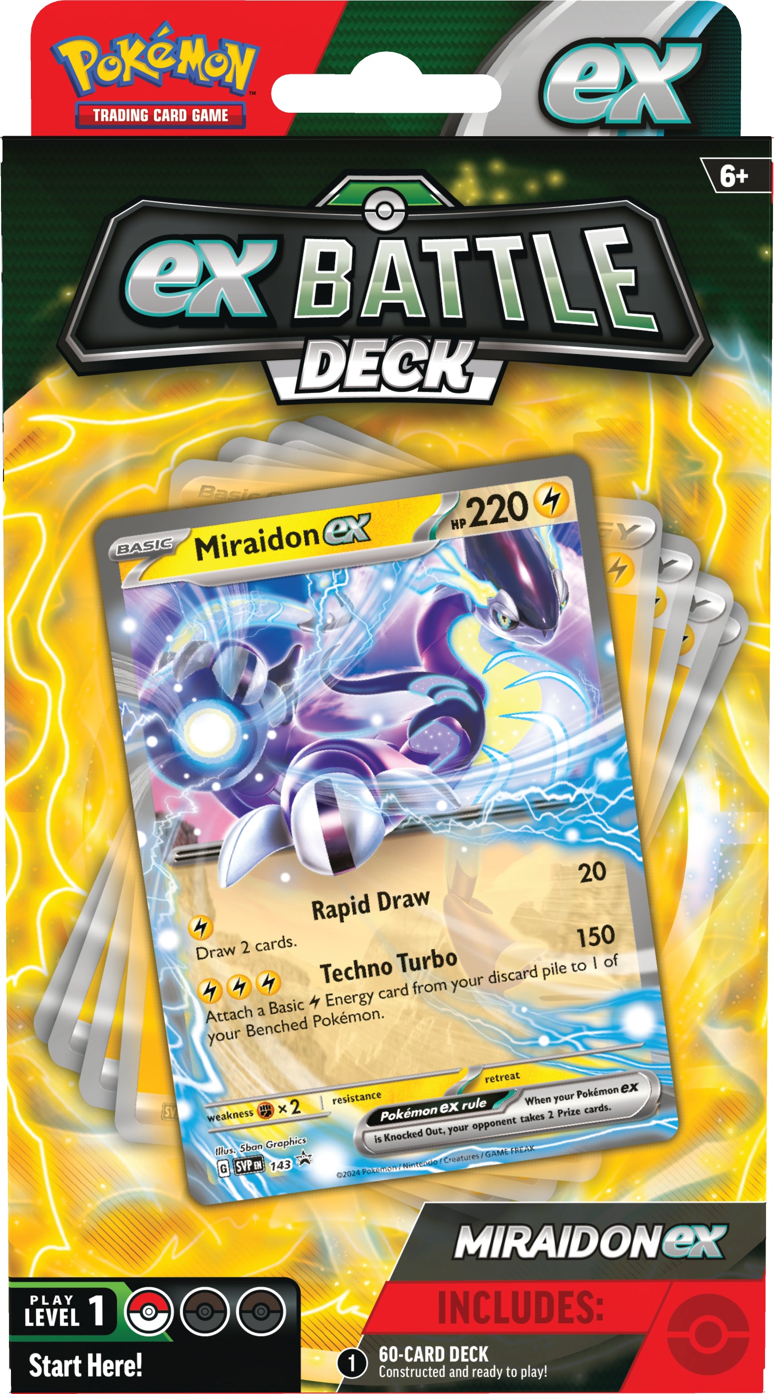 Pokemon TCG: Miraidon ex o Victini ex Battle Deck En Ingles Surtido