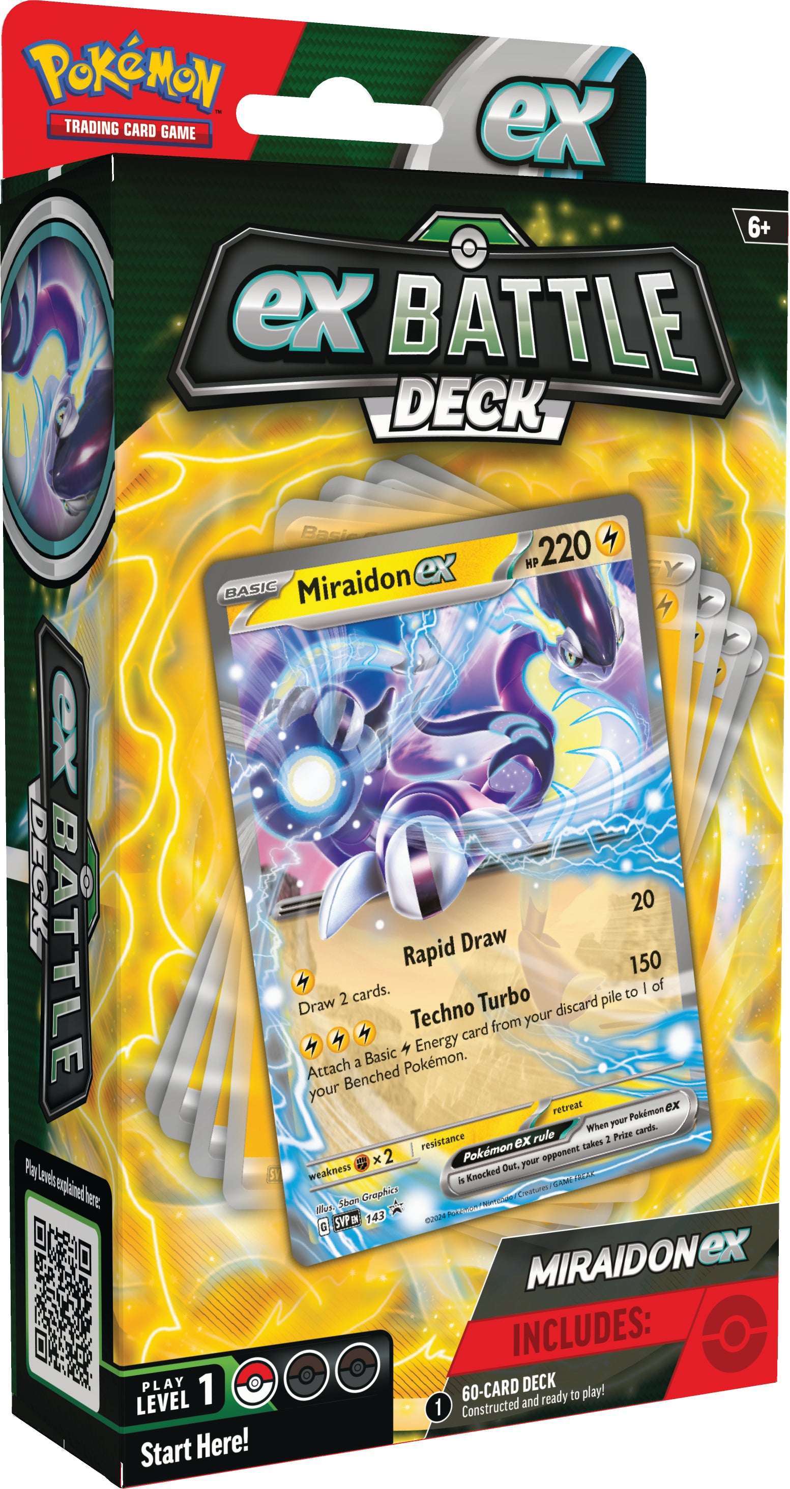 Pokemon TCG: Miraidon ex o Victini ex Battle Deck En Ingles Surtido