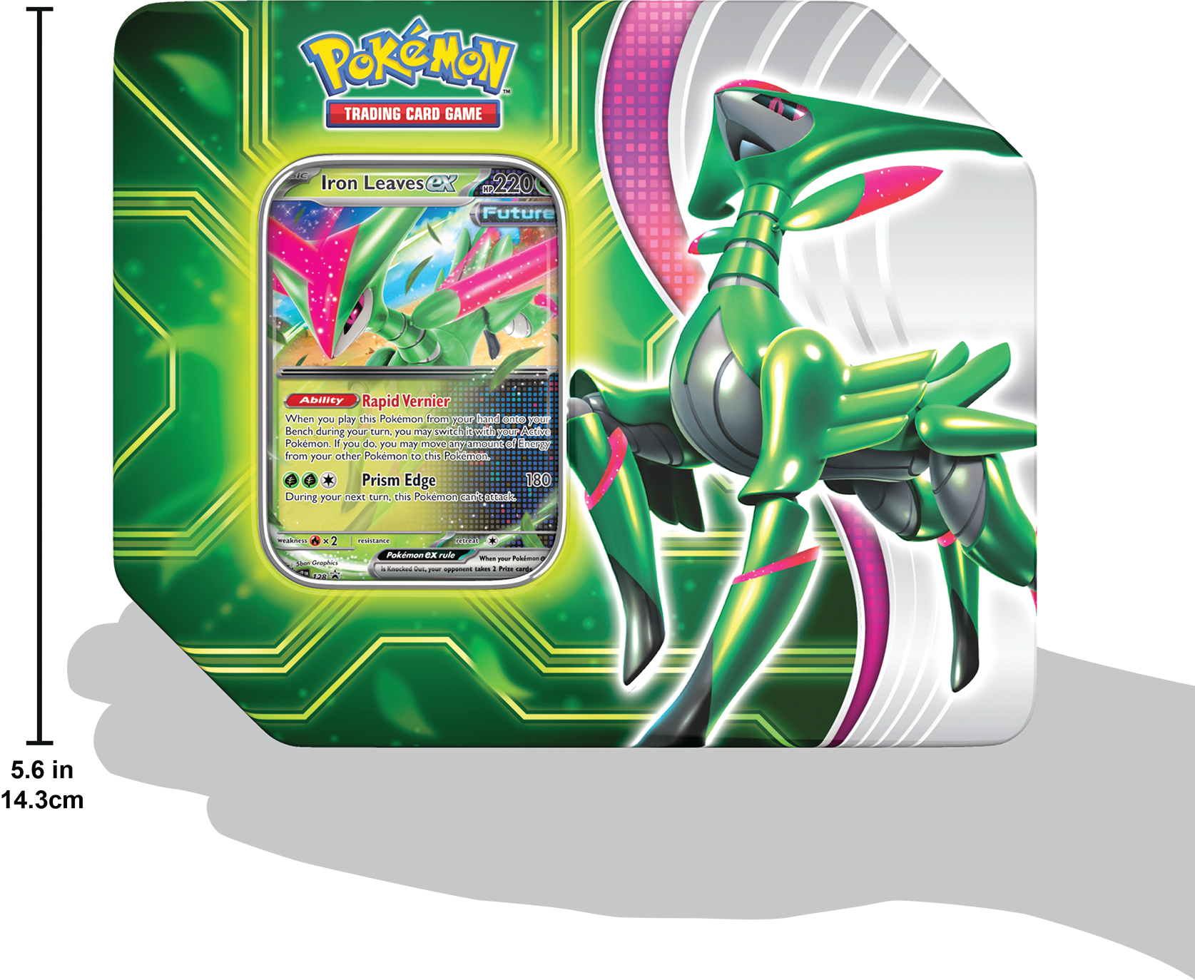 Pokemon TCG Scarlet & Violet: Paradox Rift - Clash Tin Iron Leaves o Walking Wake En Ingles Surtido