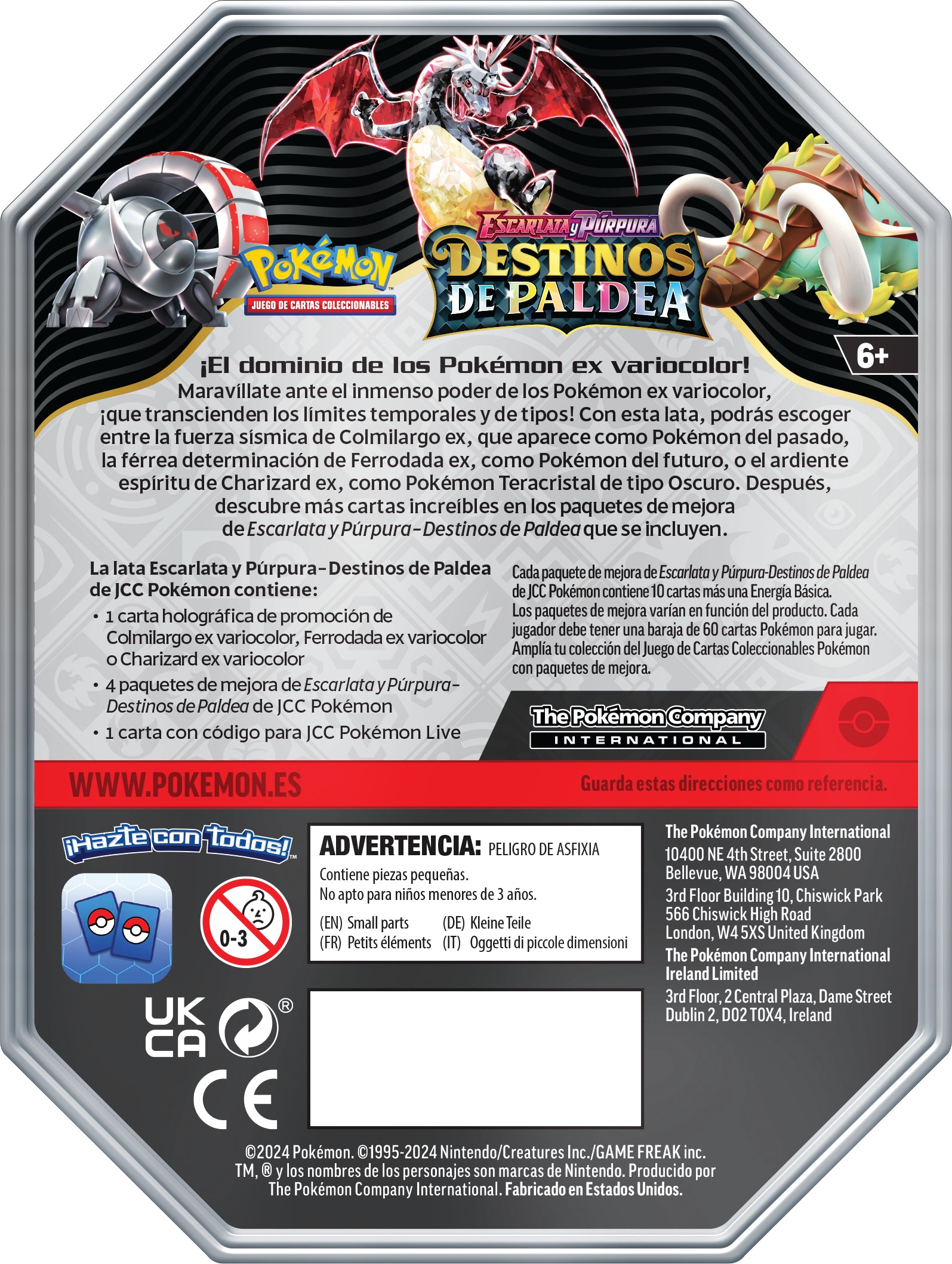 Pokemon TCG Scarlet & Violet: Paldean Fates - Tin Shiny Charizard Ex En Español