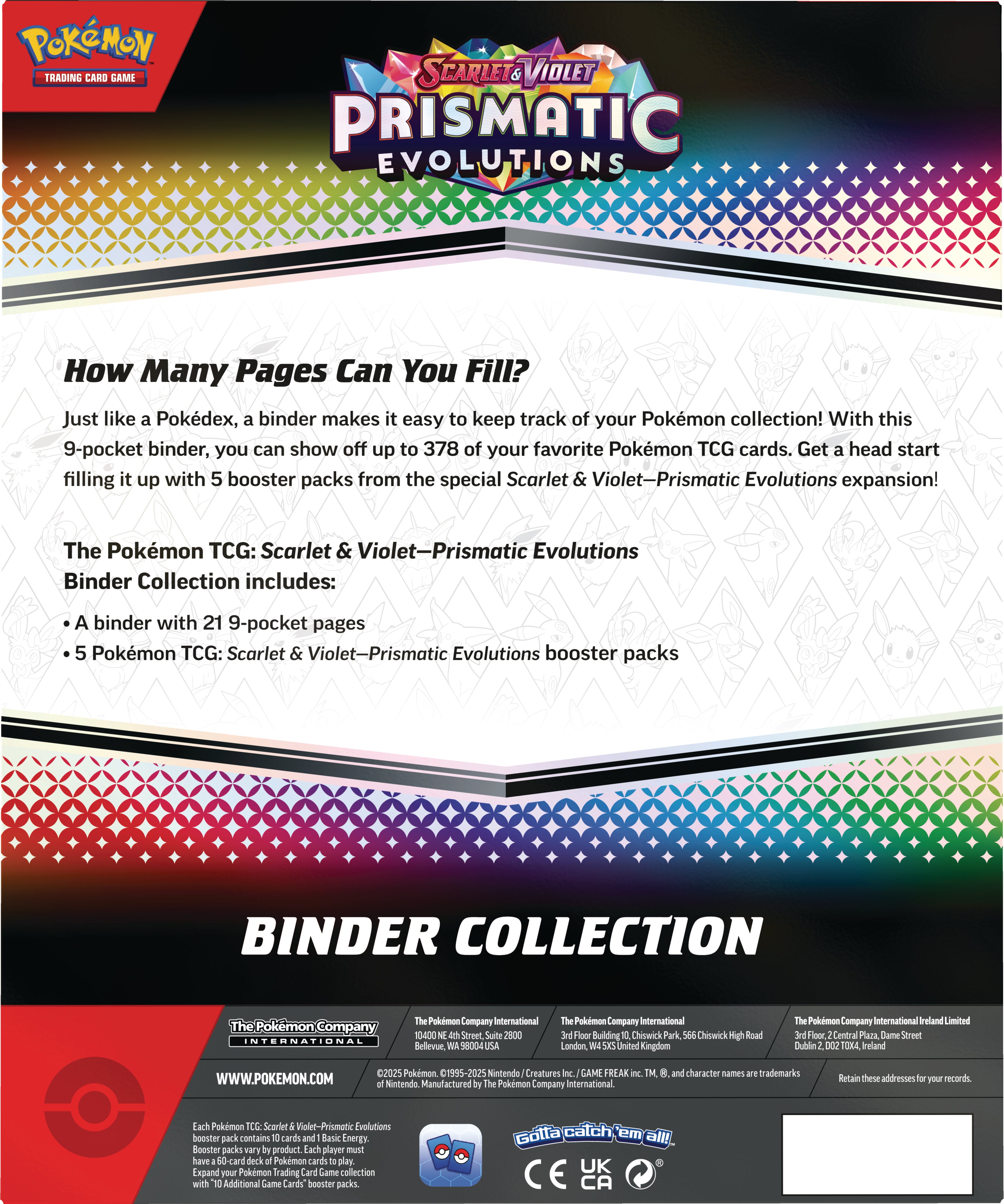 Pokemon TCG Scarlet & Violet: Prismatic Evolutions - Binder Collection En Ingles