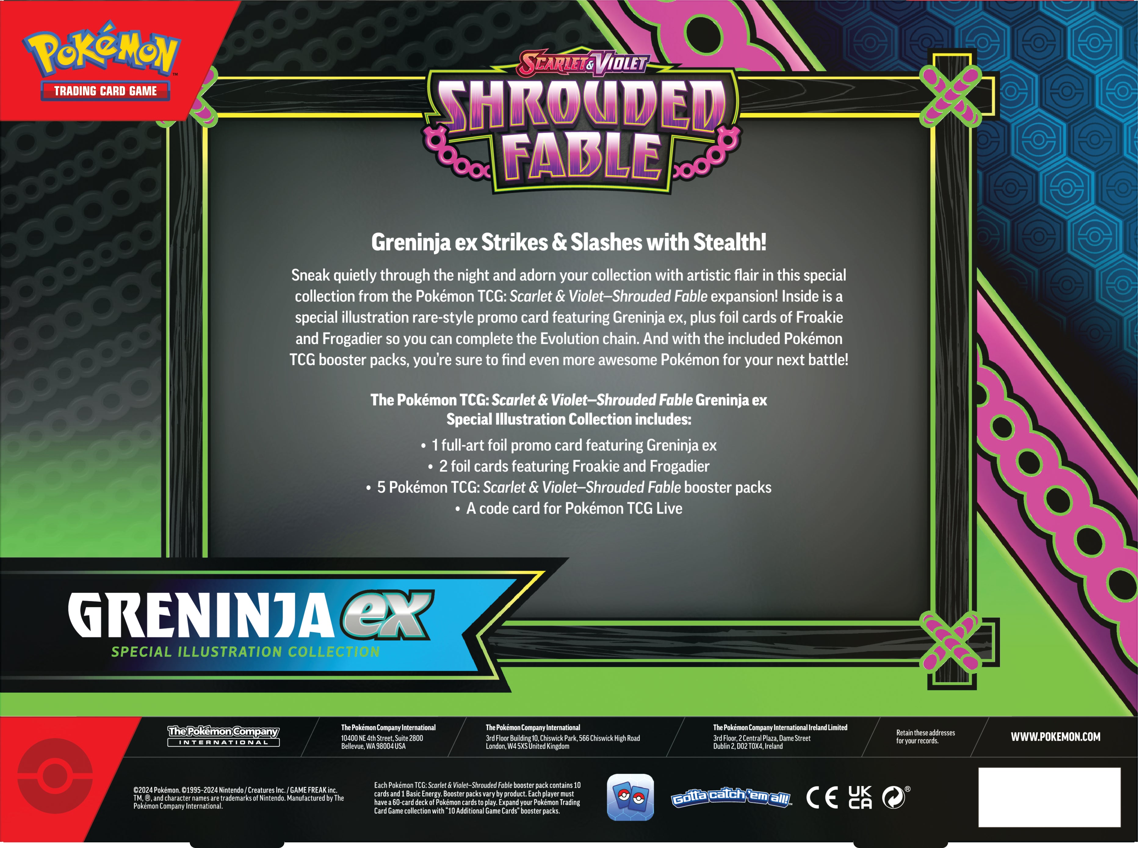 Pokemon TCG Scarlet & Violet: Shrouded Fable - Greninja Ex Special Collection En Ingles