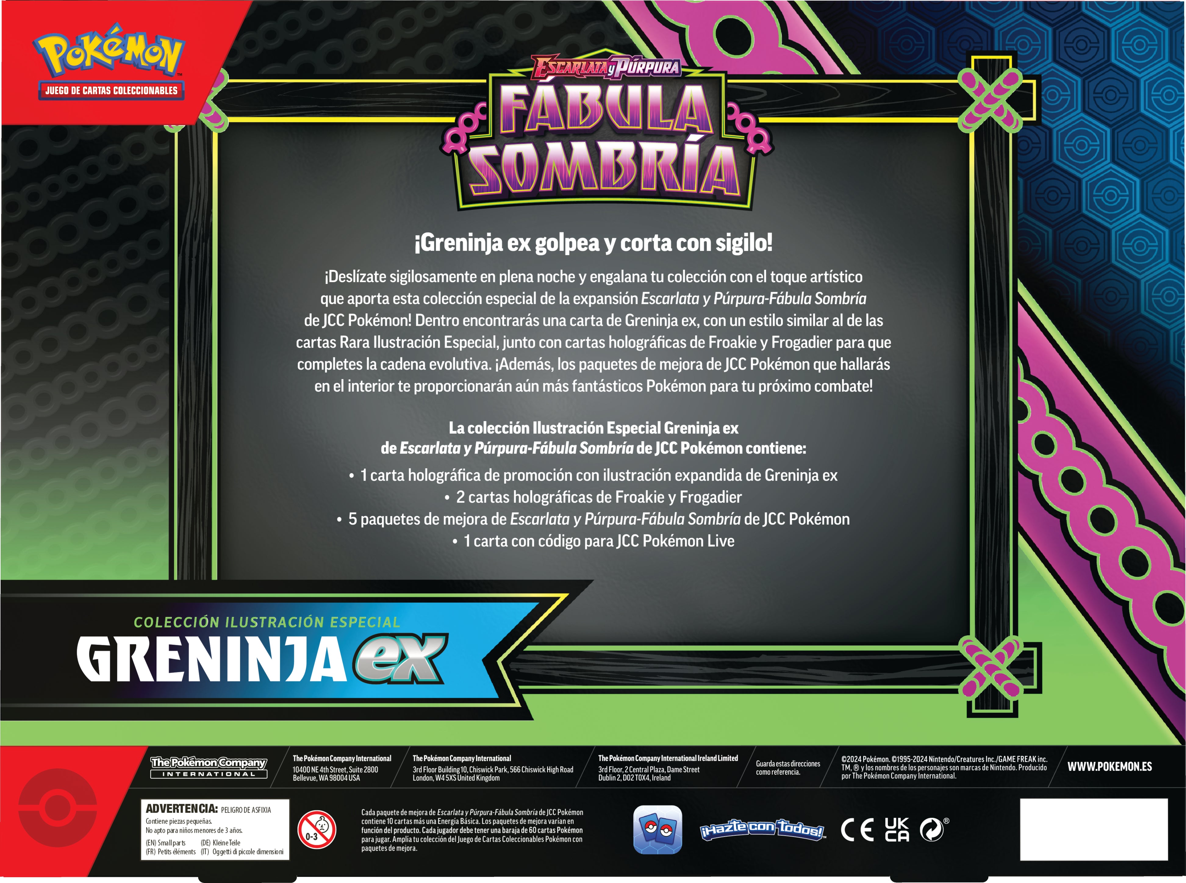 Pokemon TCG Scarlet & Violet: Shrouded Fable - Kingdra Ex o Greninja Ex Special Collection En Ingles Surtido