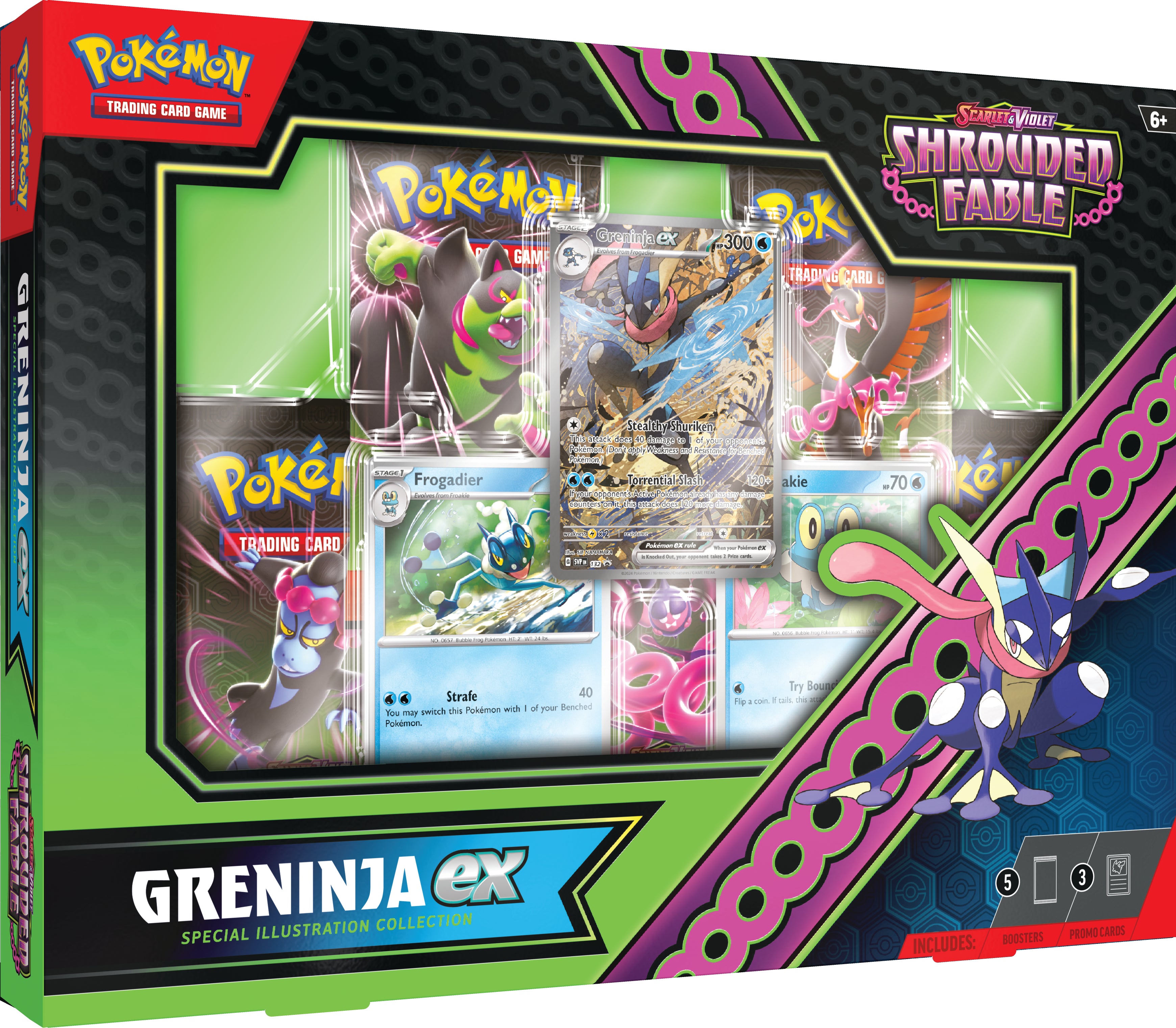 Pokemon TCG Scarlet & Violet: Shrouded Fable - Greninja Ex Special Collection En Ingles