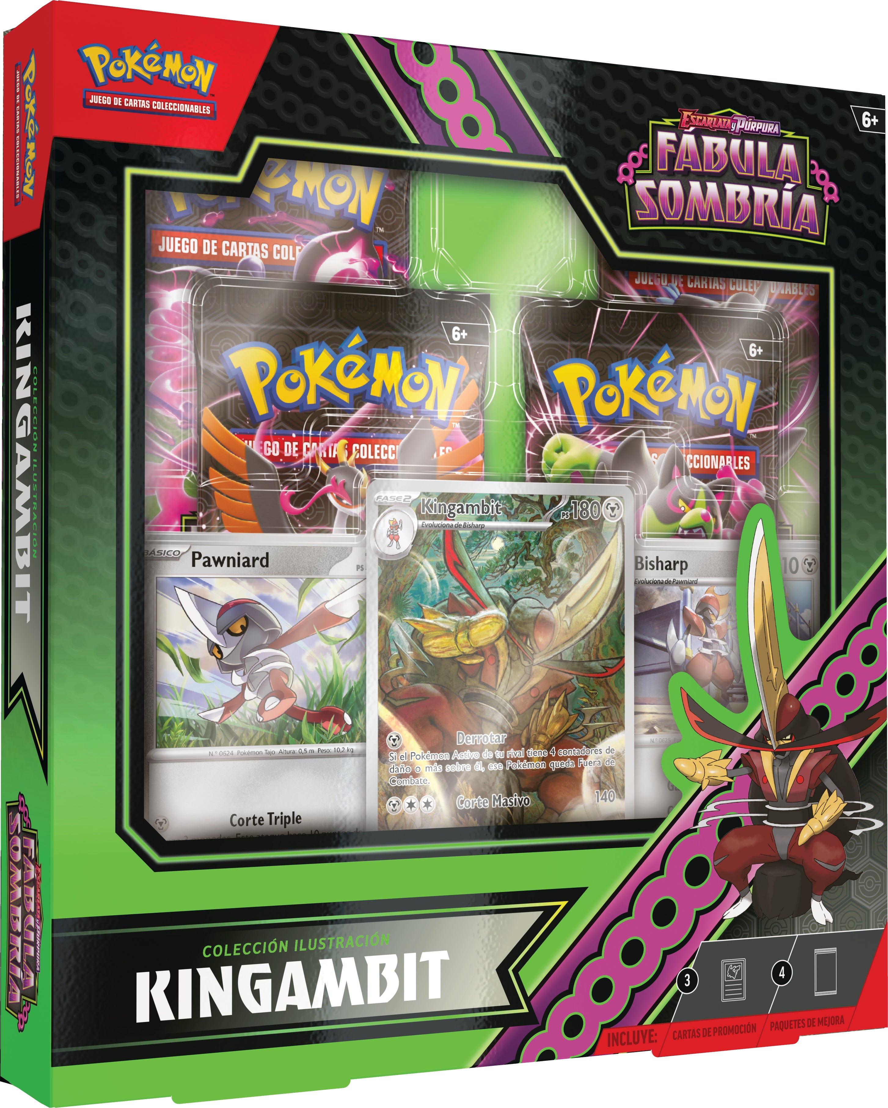 Pokemon TCG Escarlata y Purpura: Fabula Sombria - Kingambit Illustration Collection En Español