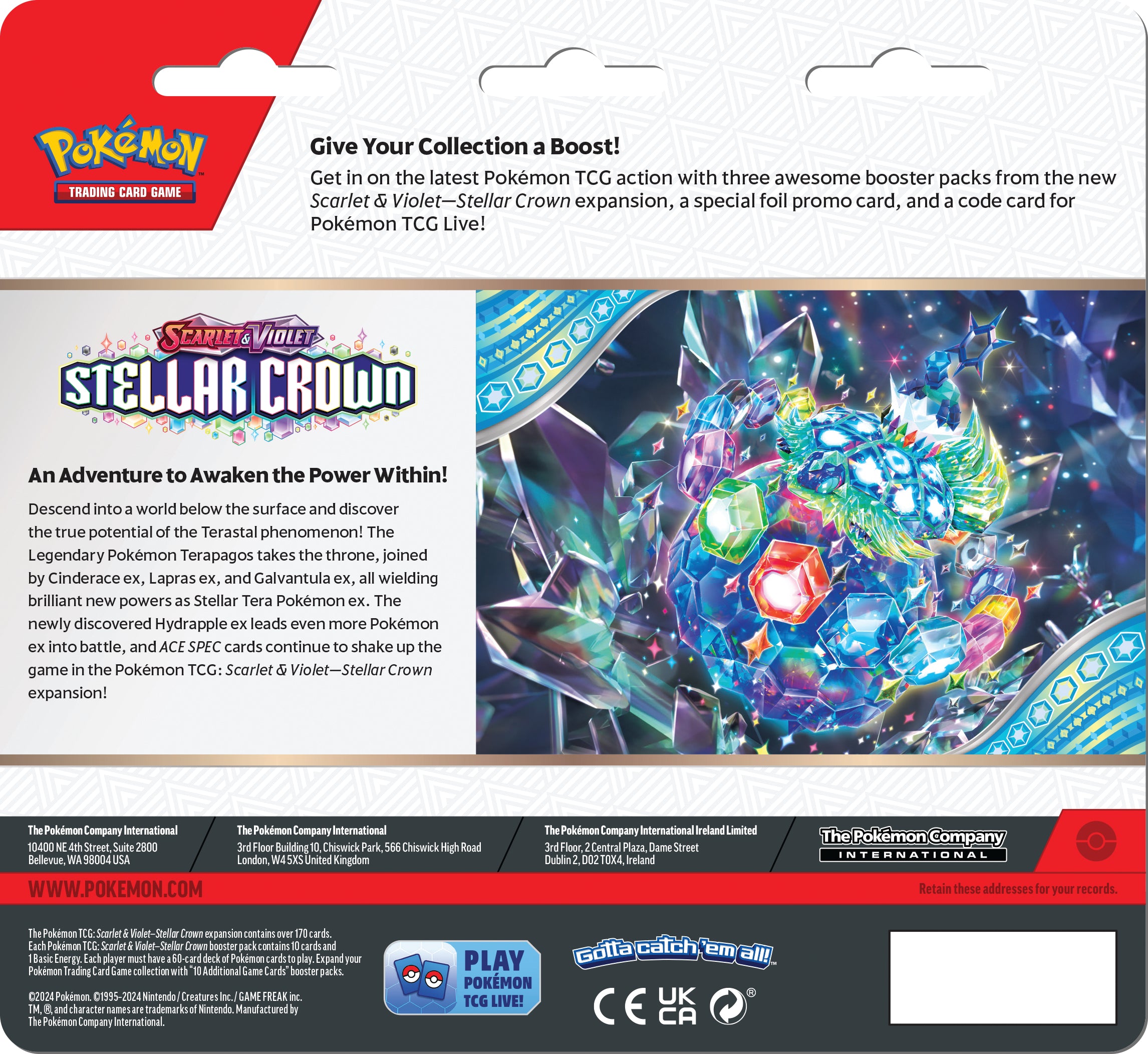 Pokemon TCG Scarlet & Violet: Stellar Crown - 3 Pack Blister Latias o Tinkaton En Ingles