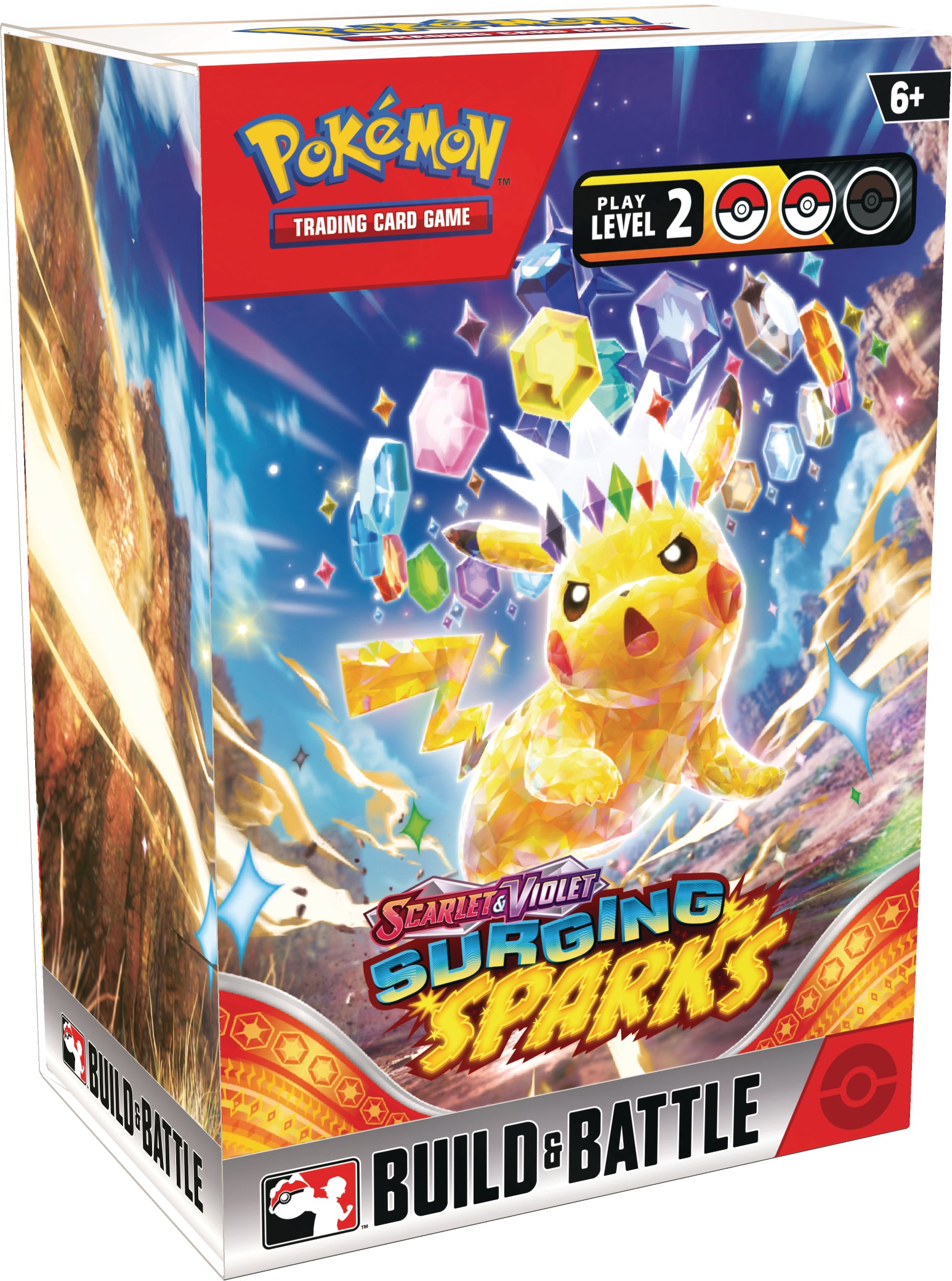 Pokemon TCG Escarlata y Purpura: Chispas Fulgurantes - Build & Battle Box En Español