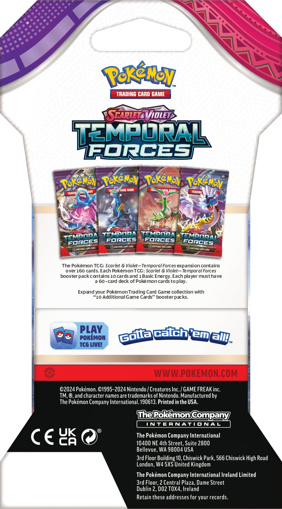 Pokemon TCG Scarlet & Violet: Temporal Forces - Sleeved Booster En Ingles