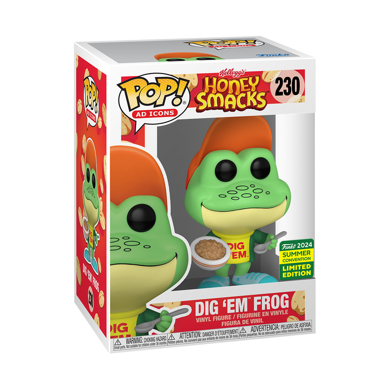 Funko Pop Ad Icons: Kelloggs Honey Smacks - Dig Em Frog Exclusivo SDCC 2024