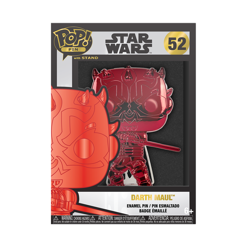 Funko Pop Pin: Star Wars Dark Side - Darth Maul Neon Pin Esmaltado