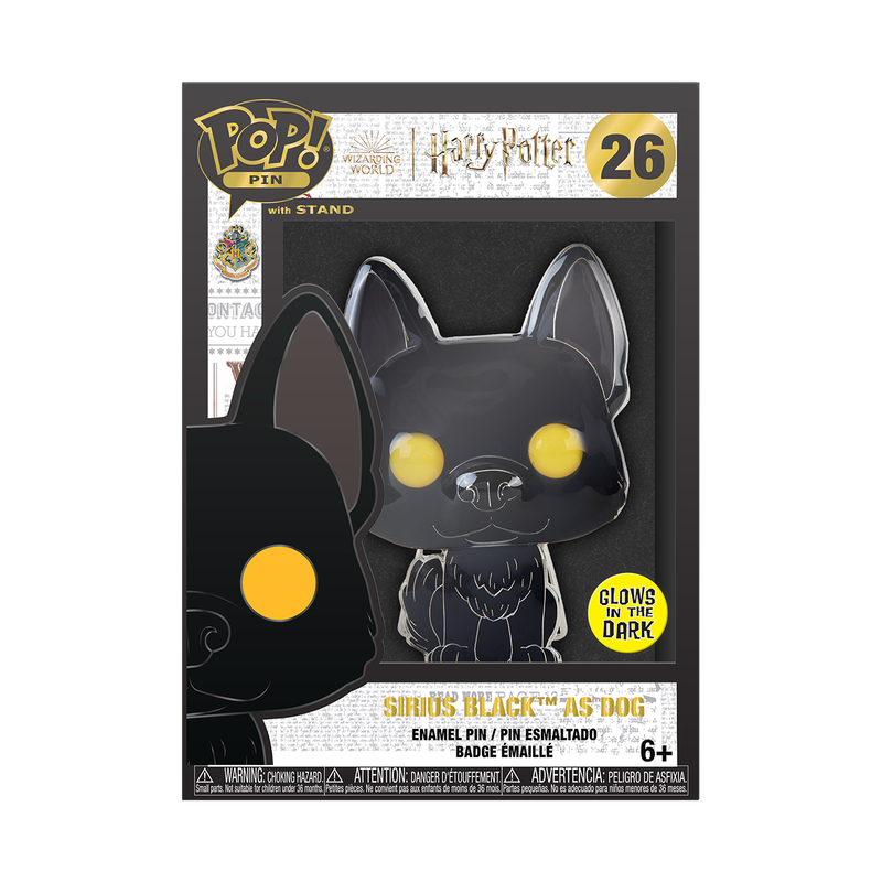 Funko Pop Pin: Harry Potter Prisionero De Azkaban 20 Aniversario - Sirius Black Perro Glow Pin Esmaltado