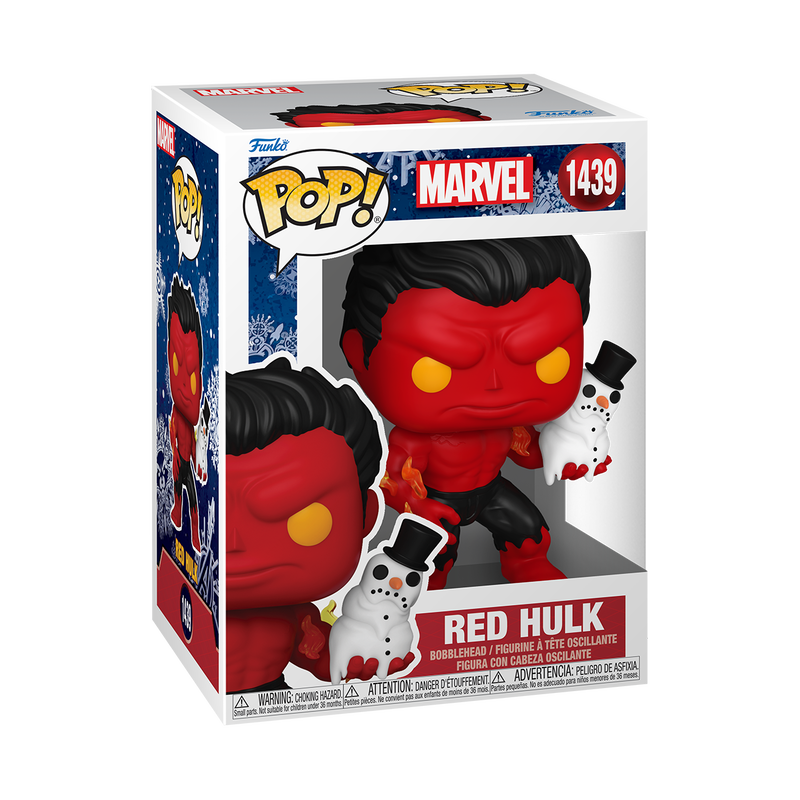 Funko Pop Marvel: Holiday - Red Hulk Con Mu√É¬±eco De Nieve