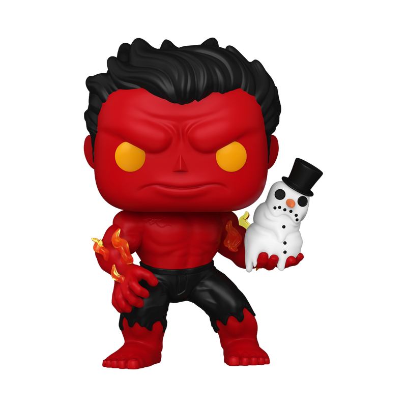 Funko Pop Marvel: Holiday - Red Hulk Con Mu√É¬±eco De Nieve