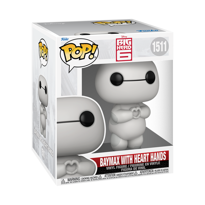 Funko Pop Super: Disney Grandes Heroes - Baymax Corazon Con Las Manos 6 Pulgadas