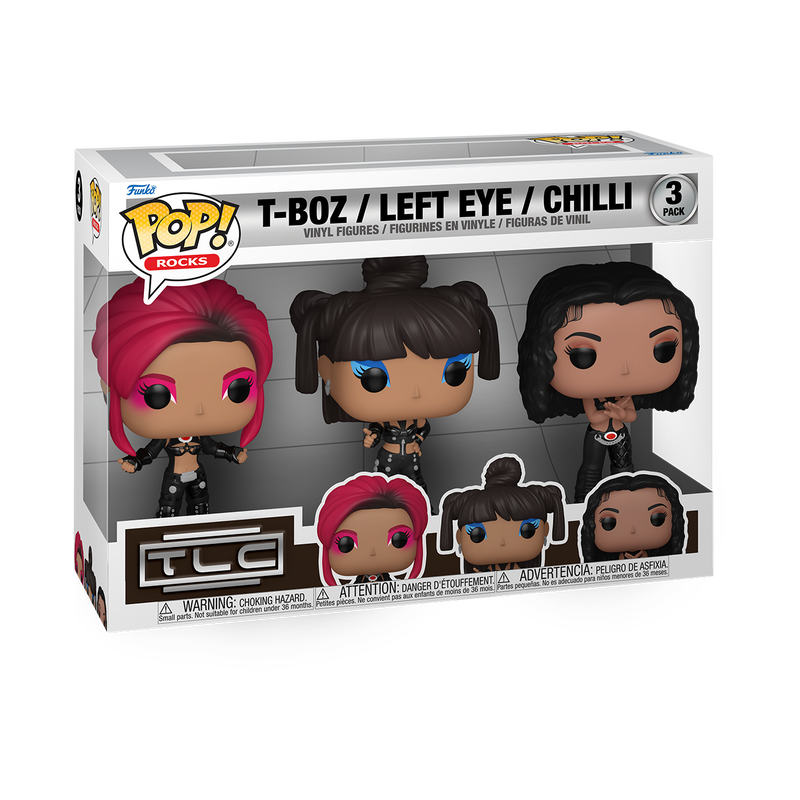 Funko Pop Rocks: TLC - T Boz, Left Eye y Chilli 3 Pack