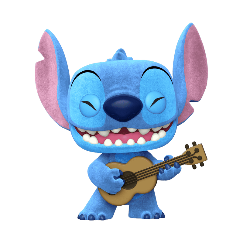 Funko Pop & Tee: Disney Lilo y Stitch - Stitch Ukelele Flocked con Playera 3XL