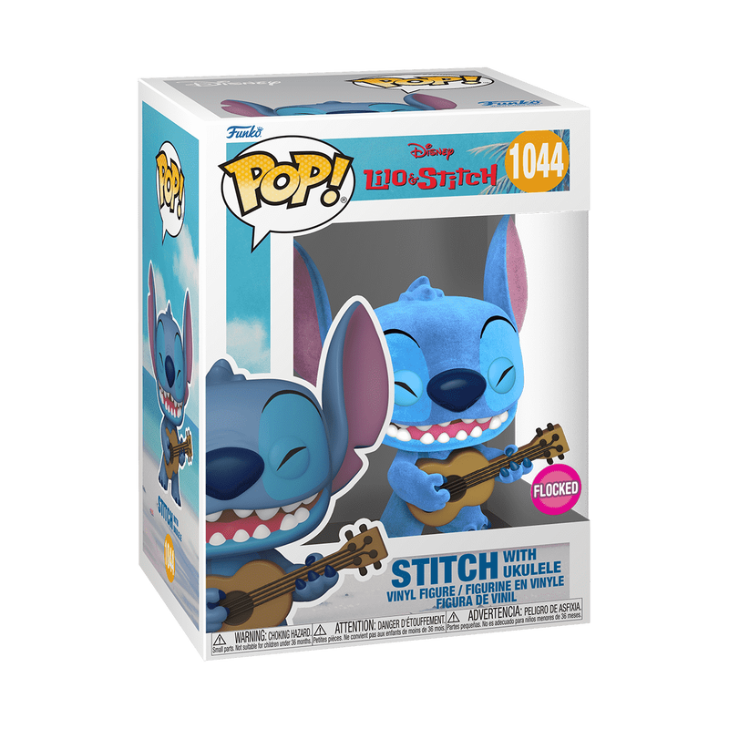 Funko Pop & Tee: Disney Lilo y Stitch - Stitch Ukelele Flocked con Playera 3XL