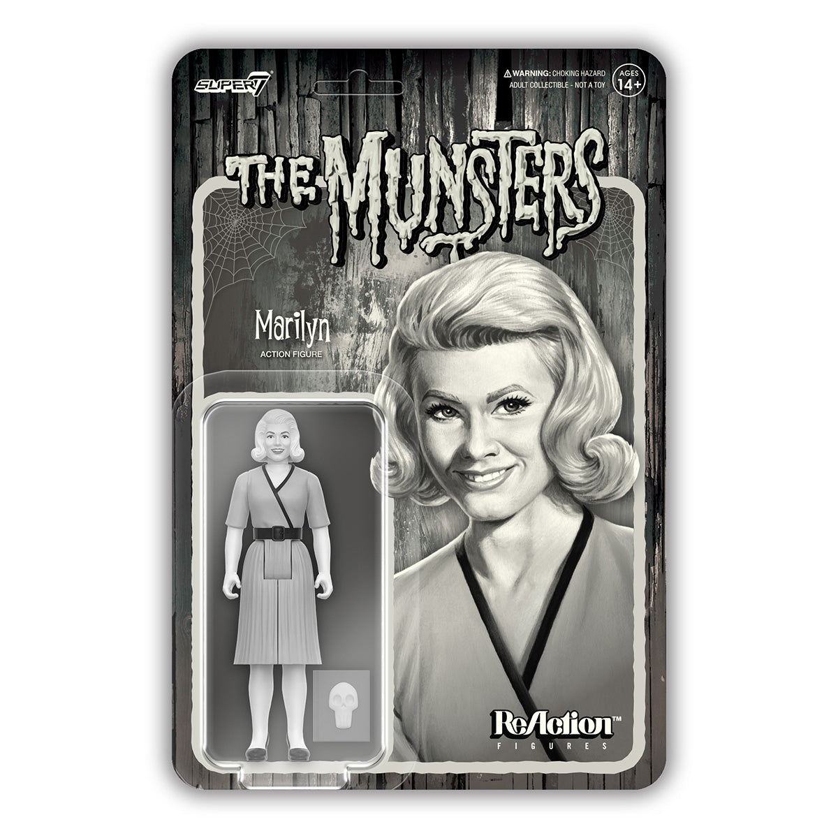 Super7 ReAction: La familia Monster - Marilyn Munster Escala Gris