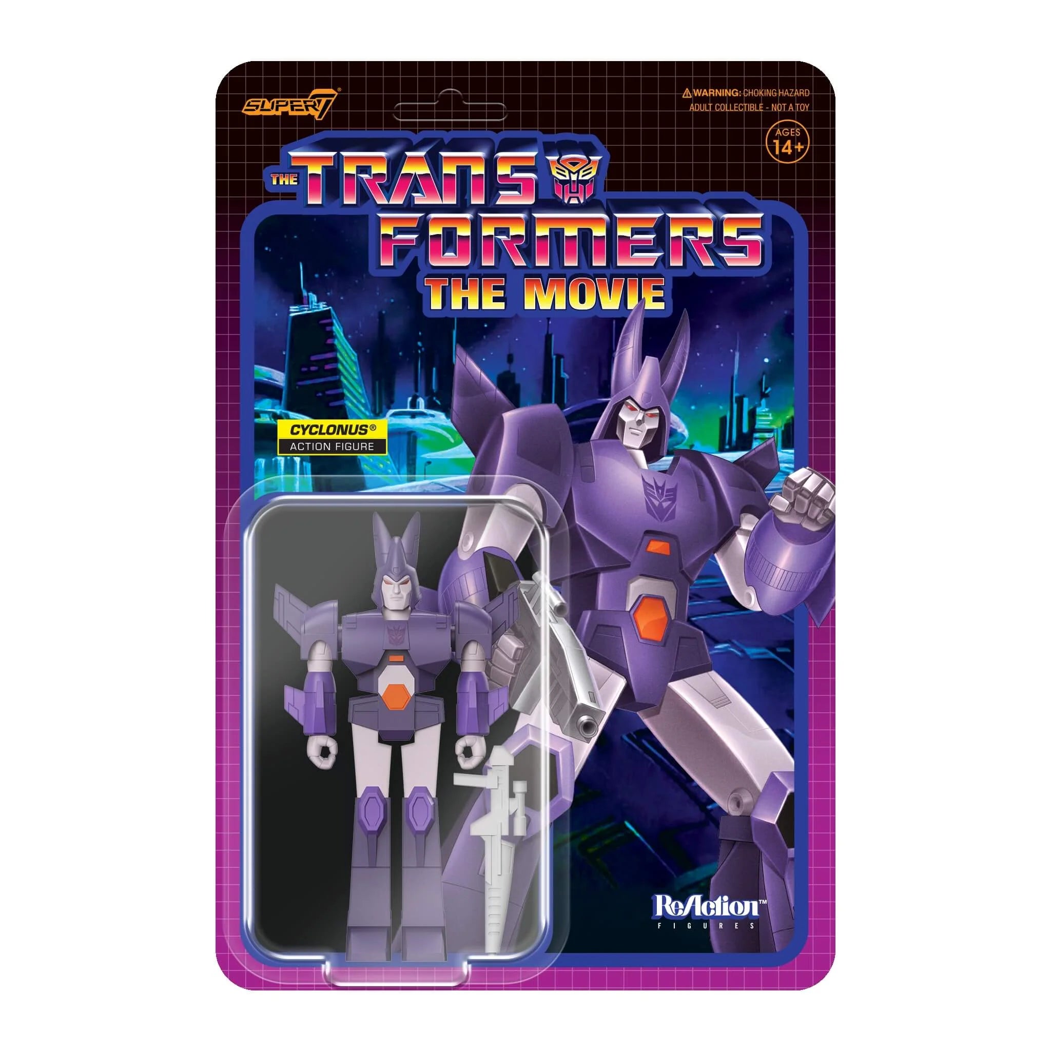 Super7 ReAction: Transformers - Cyclonus