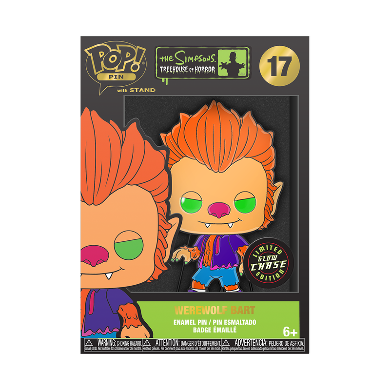 Funko Pop Pin: Los Simpson La Casita Del Horror - Bart Hombre Lobo Pin Esmaltado