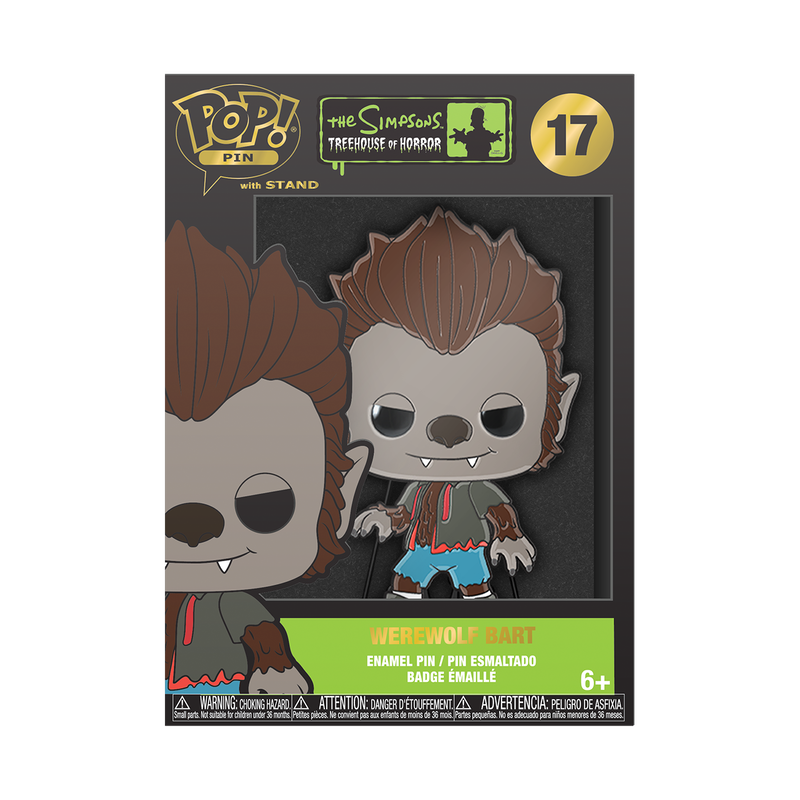 Funko Pop Pin: Los Simpson La Casita Del Horror - Bart Hombre Lobo Pin Esmaltado