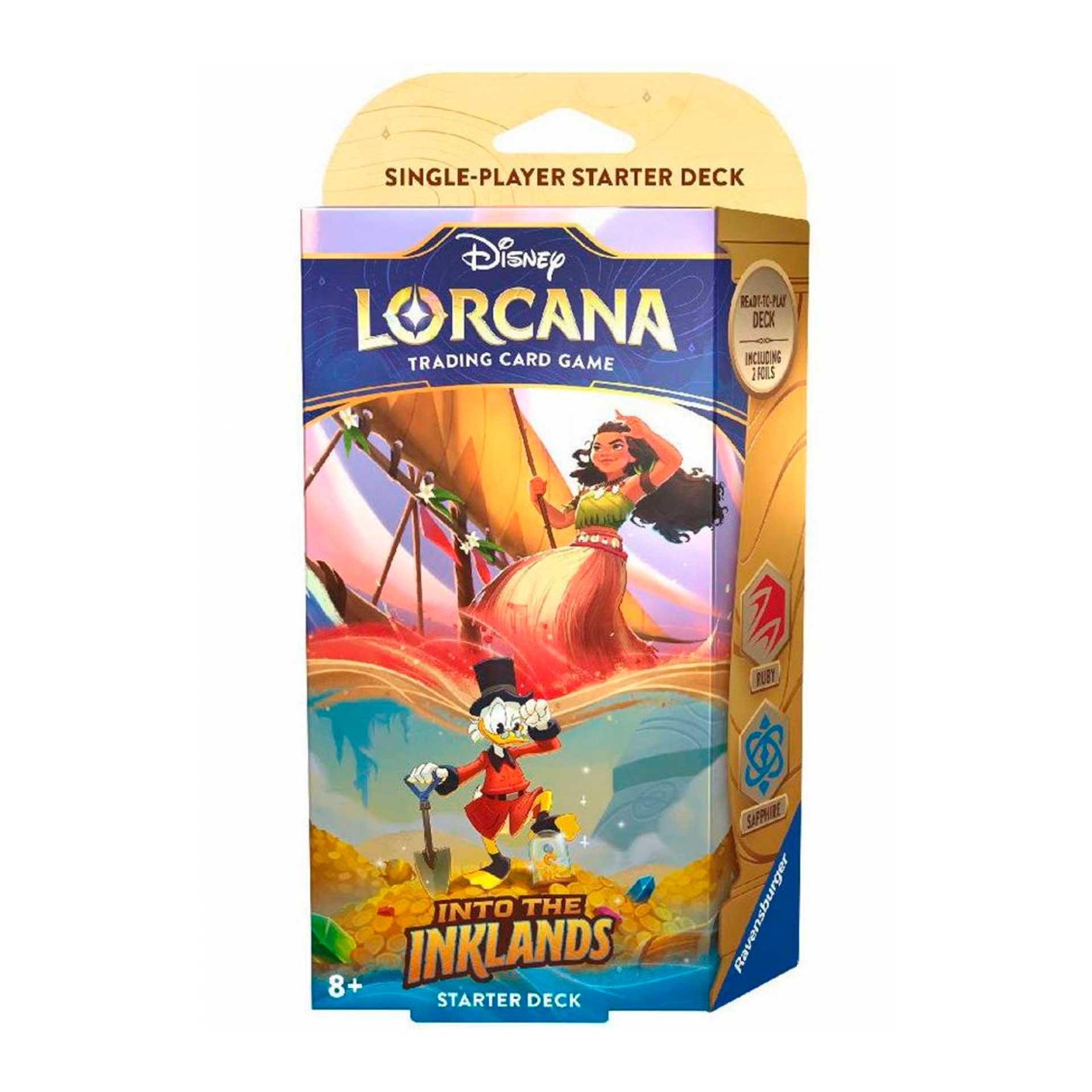 Lorcana: Into The Inklands - Starter Deck En Ingles Moana/Mcpato 1 pieza