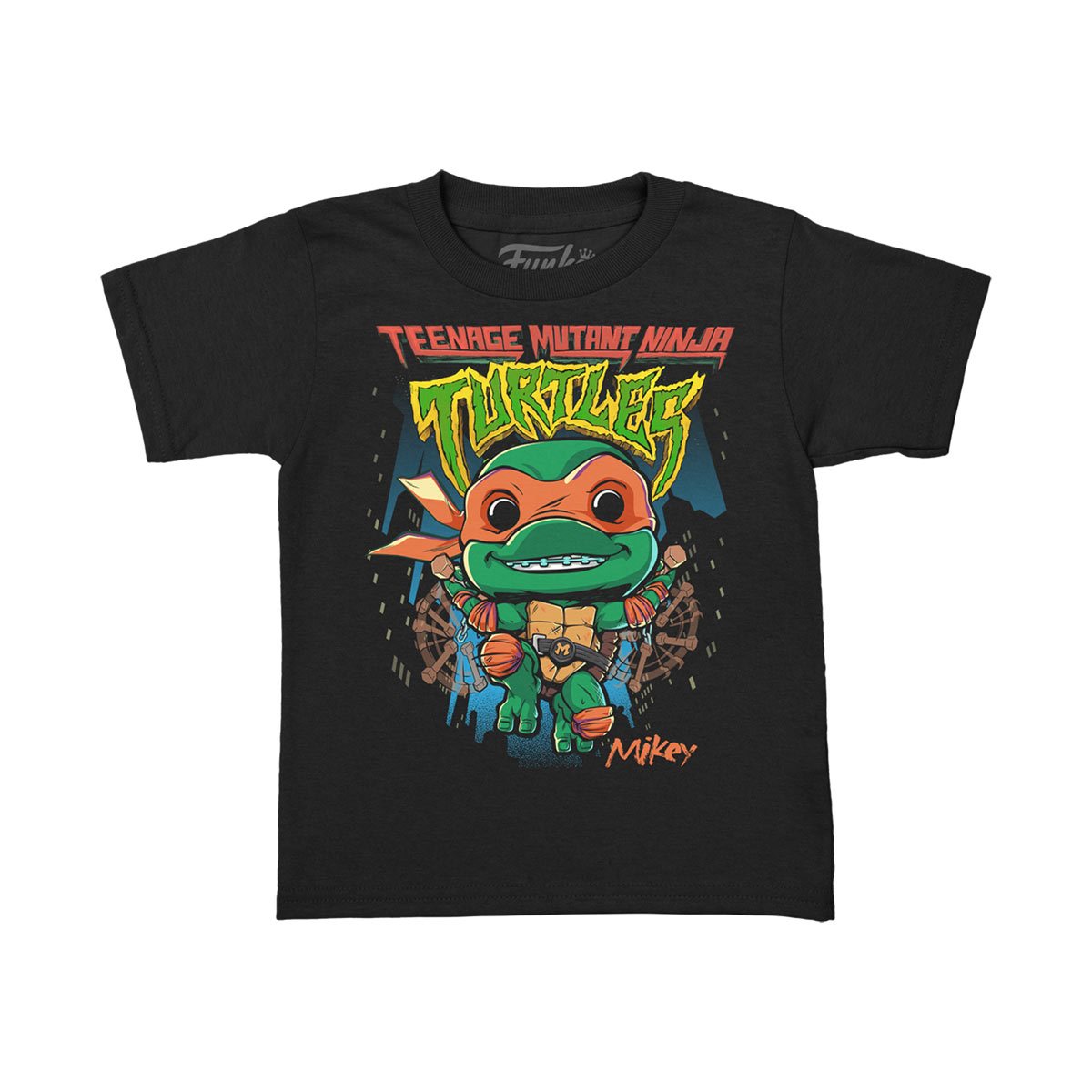 Funko Pop Keychain & Tee: TMNT Tortugas Ninja - Playera Chica Con Mike Llavero