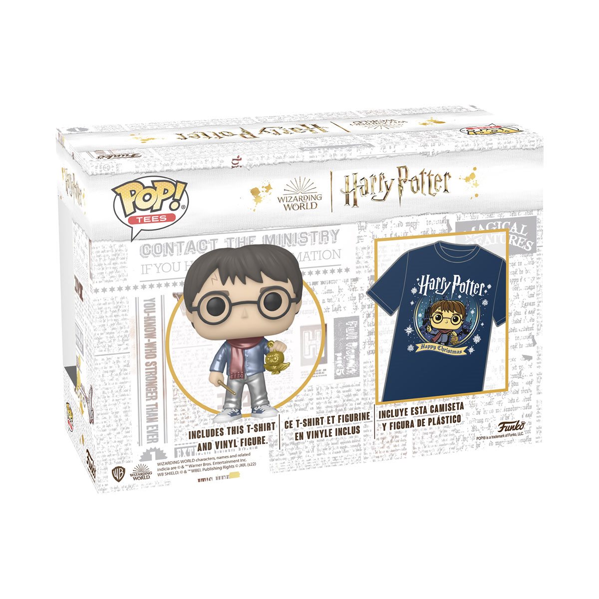 Funko Pop & Tee: Harry Potter - Harry Navidad Talla S