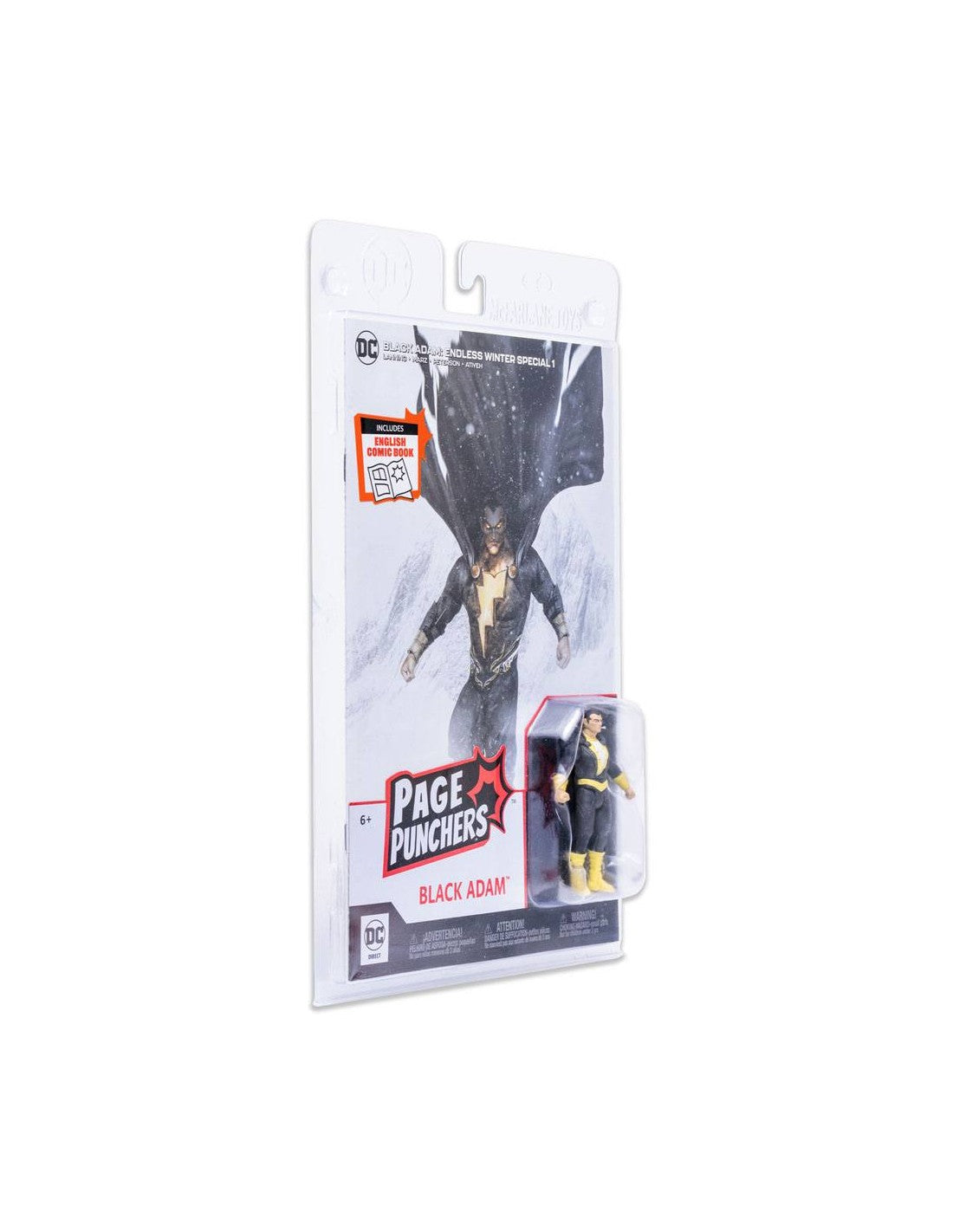 McFarlane DC Direct Page Punchers: Black Adam Endless Winter - Black Adam 3 Pulgadas Con Comic