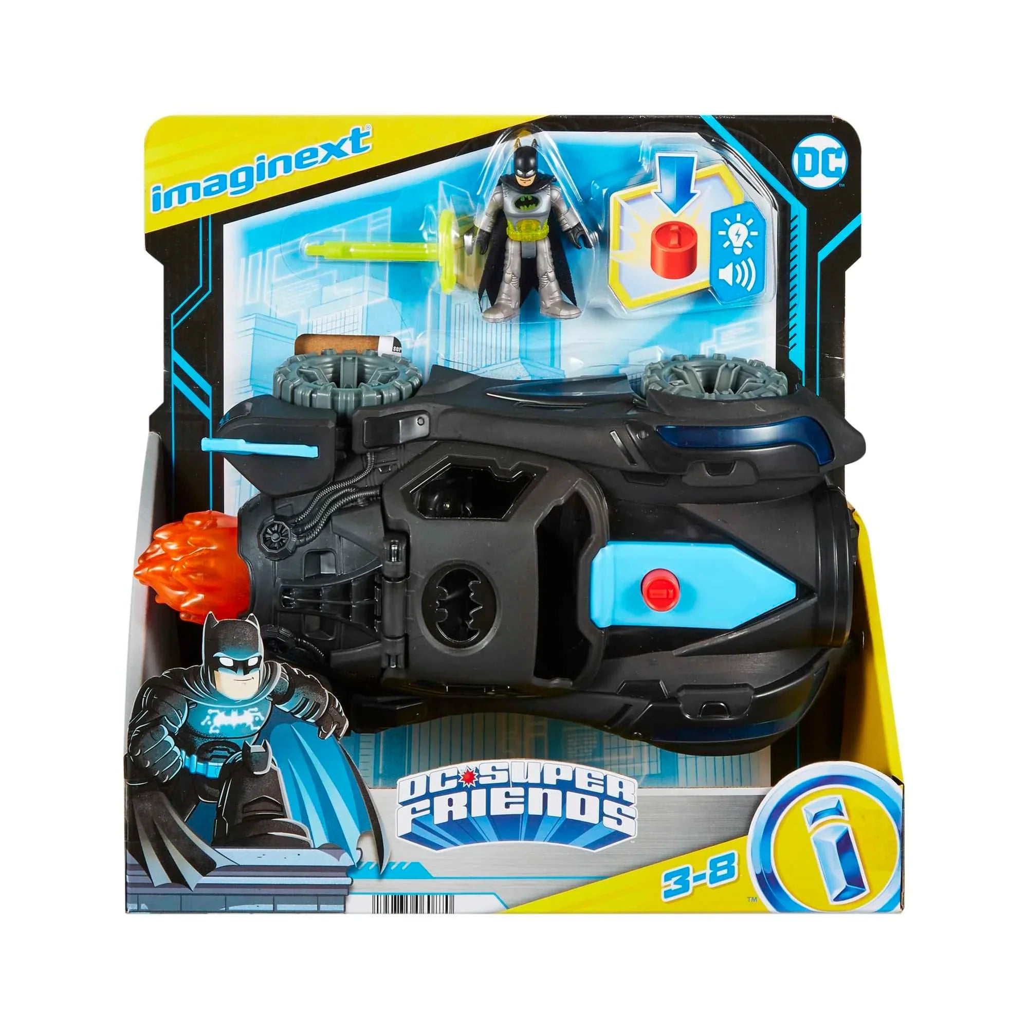 Fisher Price: Imaginext Dc Super Friends -  Batimovil Luces Y Sonido