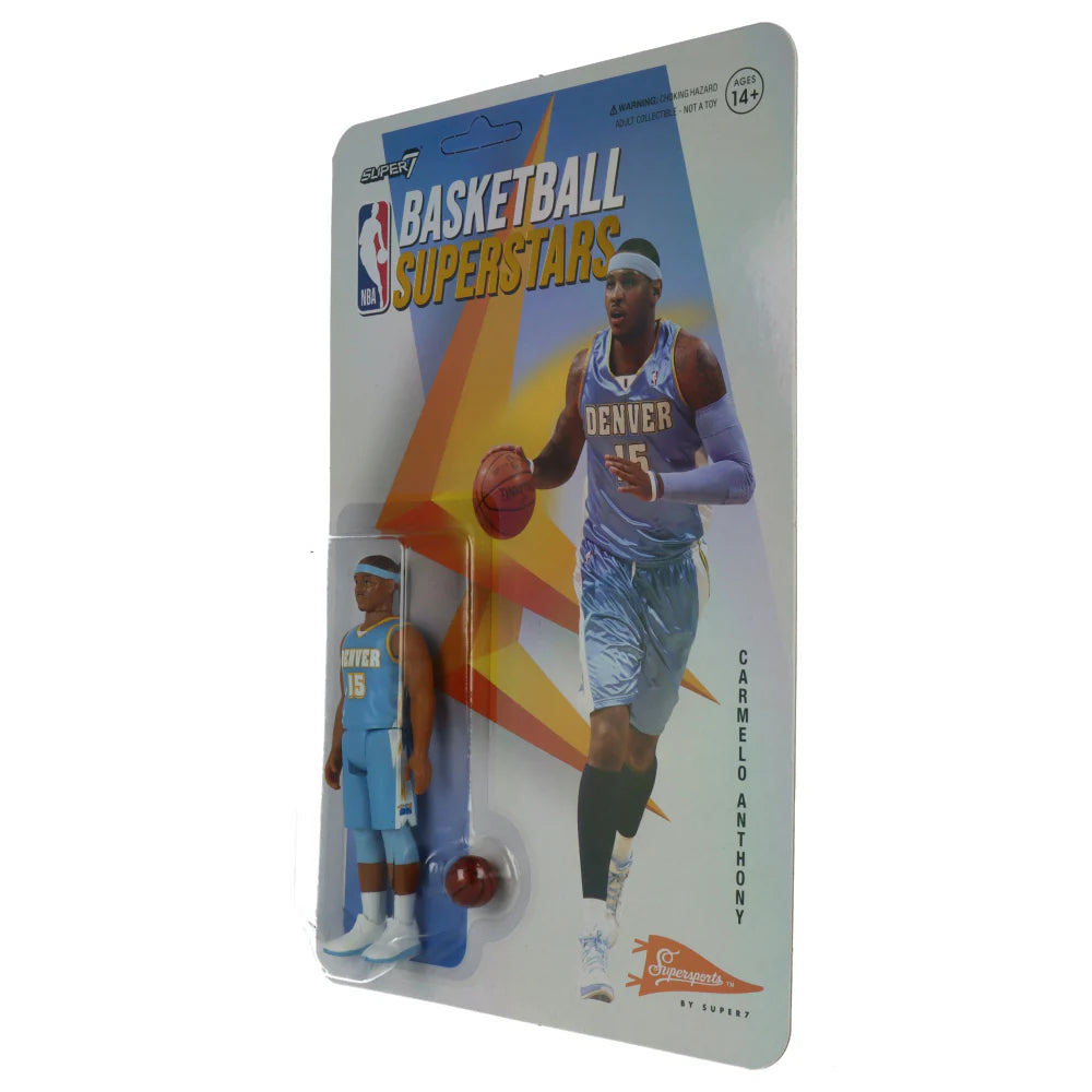 Super7 ReAction: NBA Hardwood Classics Supersports - Carmelo Anthony Nuggets