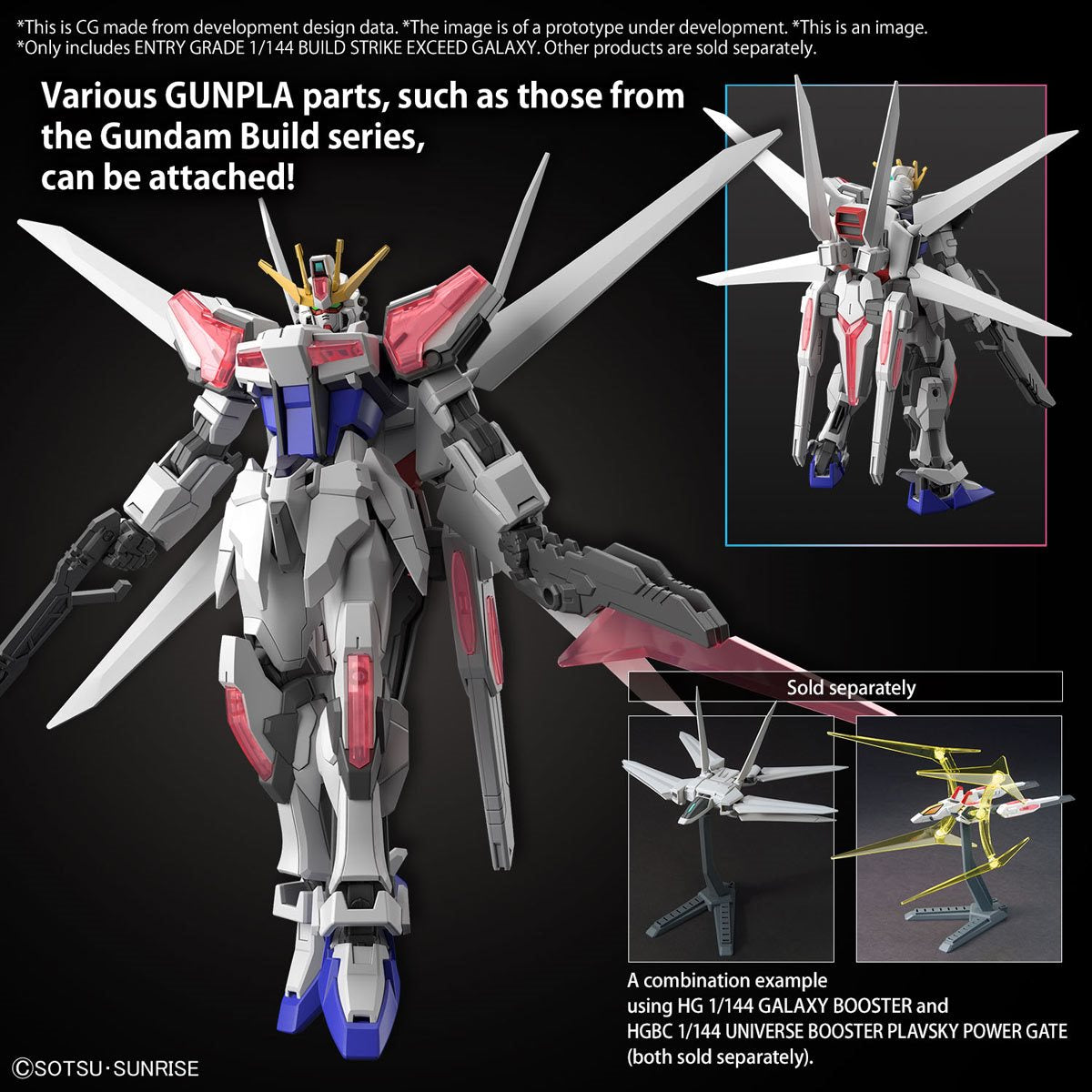 Bandai Hobby Gunpla Entry Grade Model Kit: Gundam Build Metaverse - Build Strike Exceed Escala 1/144 Kit De Plastico