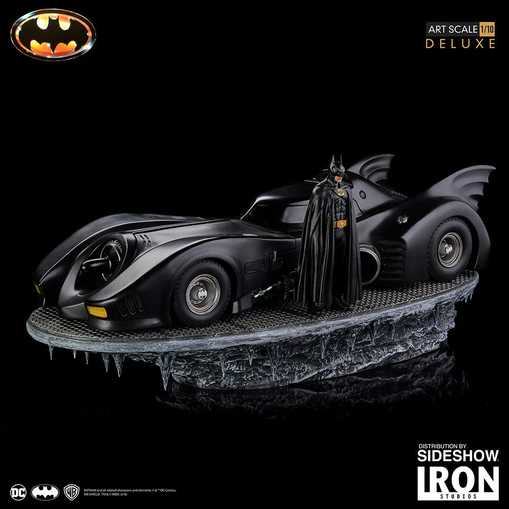 IRON Studios: DC Comics - Batman y Batimobil 1989 Deluxe Escala 1/10