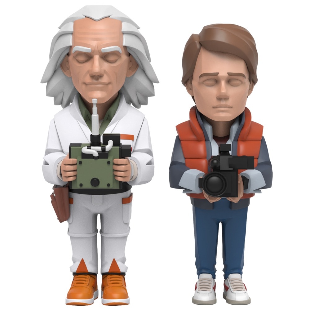 Mighty Jaxx Statue Yarms: Volver Al Futuro - Set Doc Brown Y Marty Mcfly 8 Pulgadas