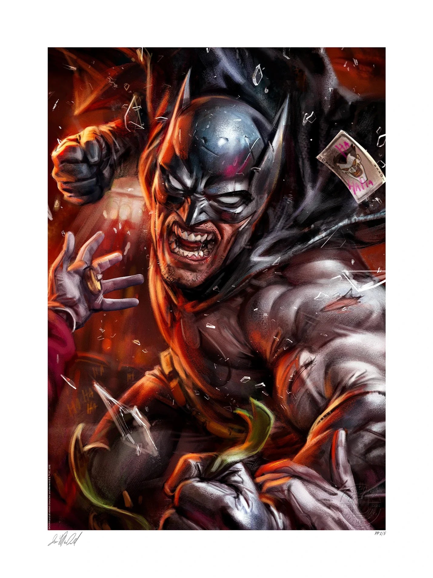 Sideshow Art Print: DC Comics - Batman vs The Joker Eternal Enemies Litografia