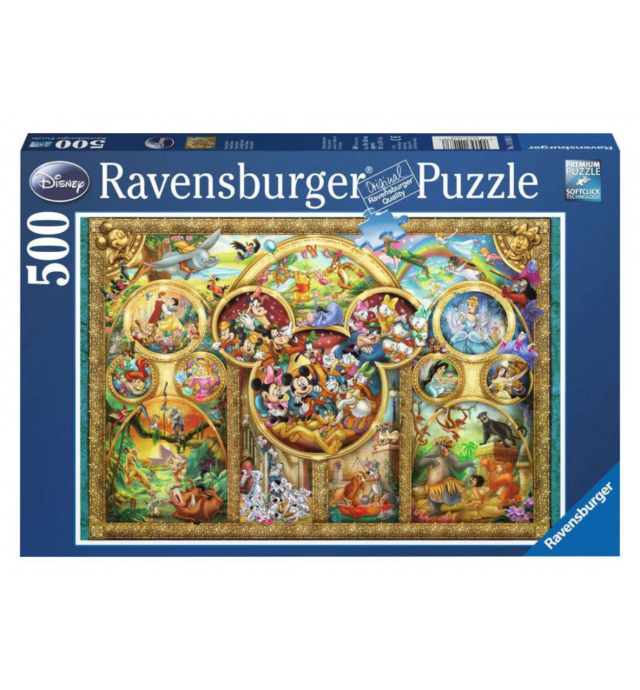 Ravensburger Rompecabezas Adultos: Disney - Personajes 500 piezas