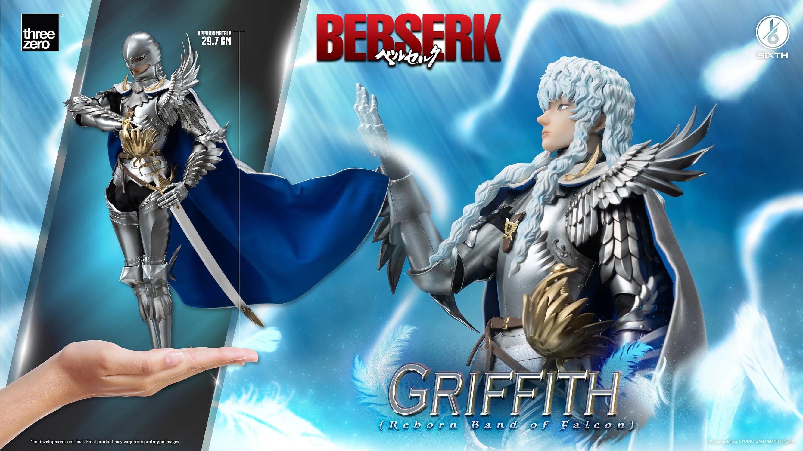 Threezero Collectible Figure: Berserk - Griffith Banda del Halcon Escala 1/6