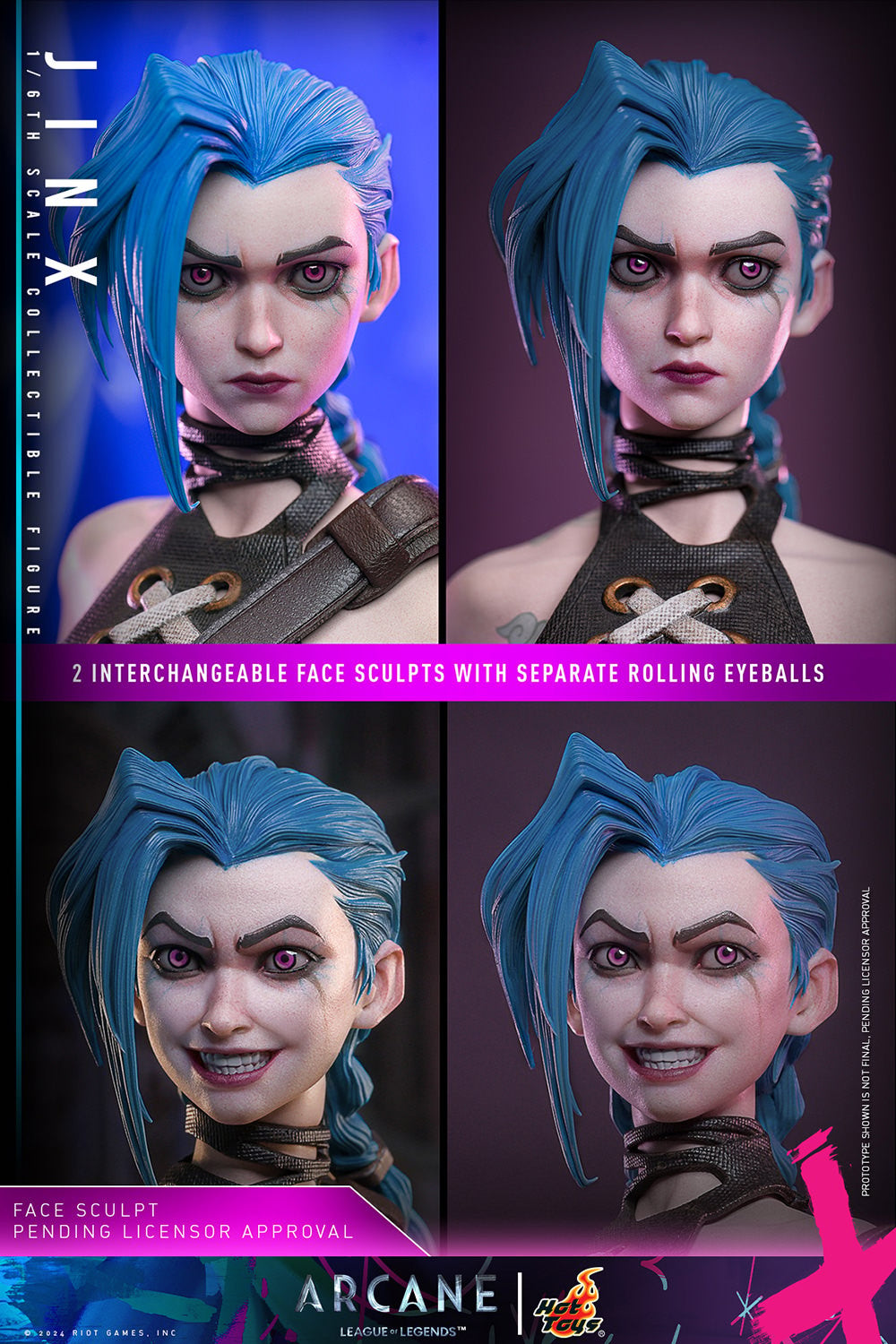 Hot Toys Video Games Masterpiece Series: Arcane League Of Legends - Jinx Escala 1/6