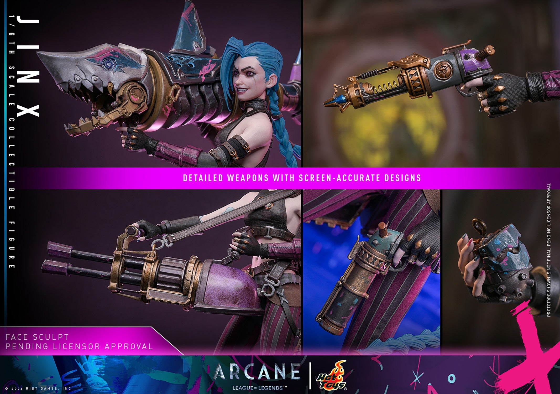 Hot Toys Video Games Masterpiece Series: Arcane League Of Legends - Jinx Escala 1/6