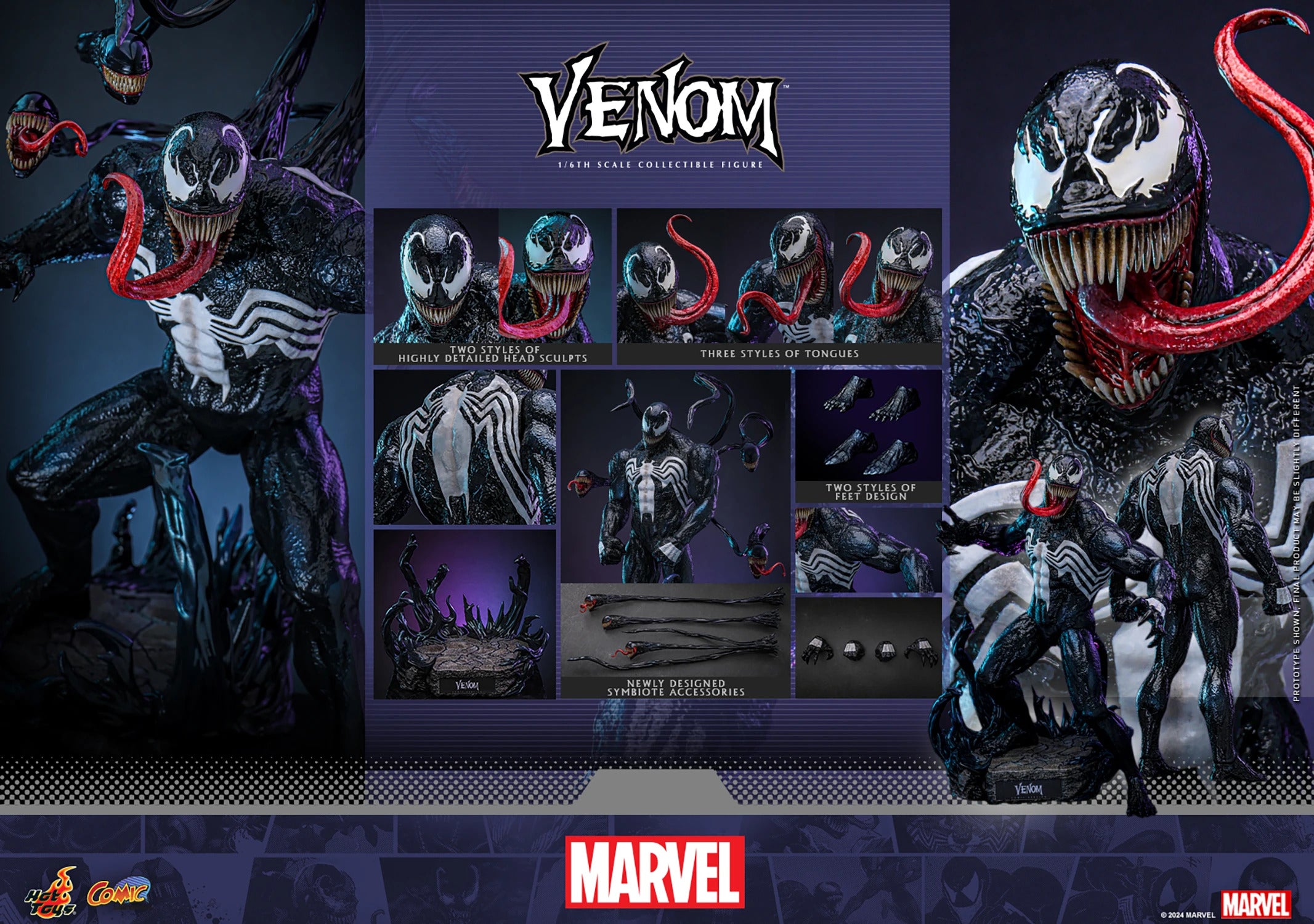 Hot Toys Comic Masterpiece Series: Marvel Comics - Venom Escala 1/6