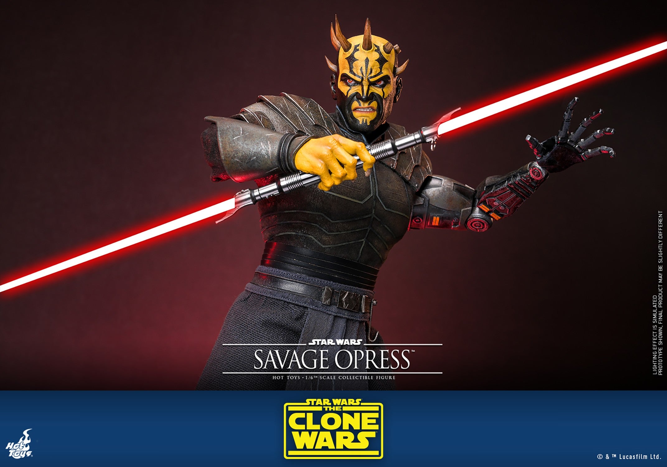 Hot Toys Movie Masterpiece Series: Star Wars The Clone Wars - Savage Opress Escala 1/6