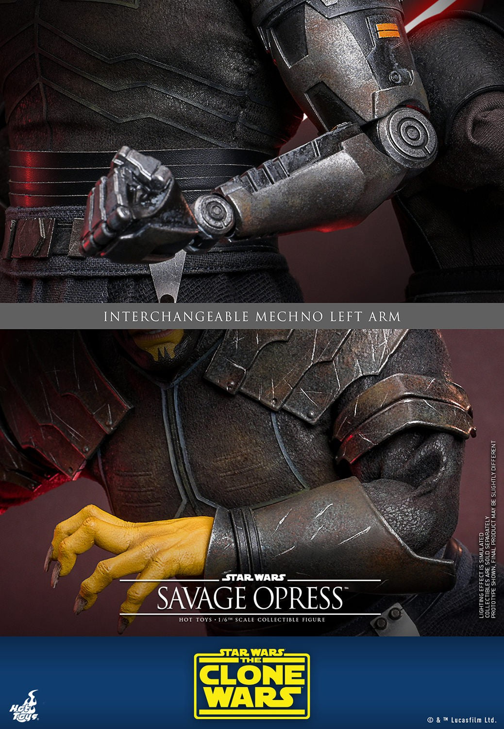 Hot Toys Movie Masterpiece Series: Star Wars The Clone Wars - Savage Opress Escala 1/6