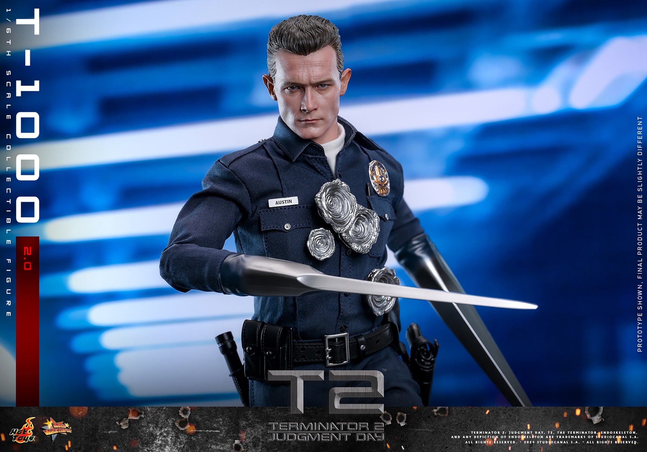 Hot Toys Movie Masterpiece Series: Terminator 2 El Juicio Final - T 1000 Escala 1/6