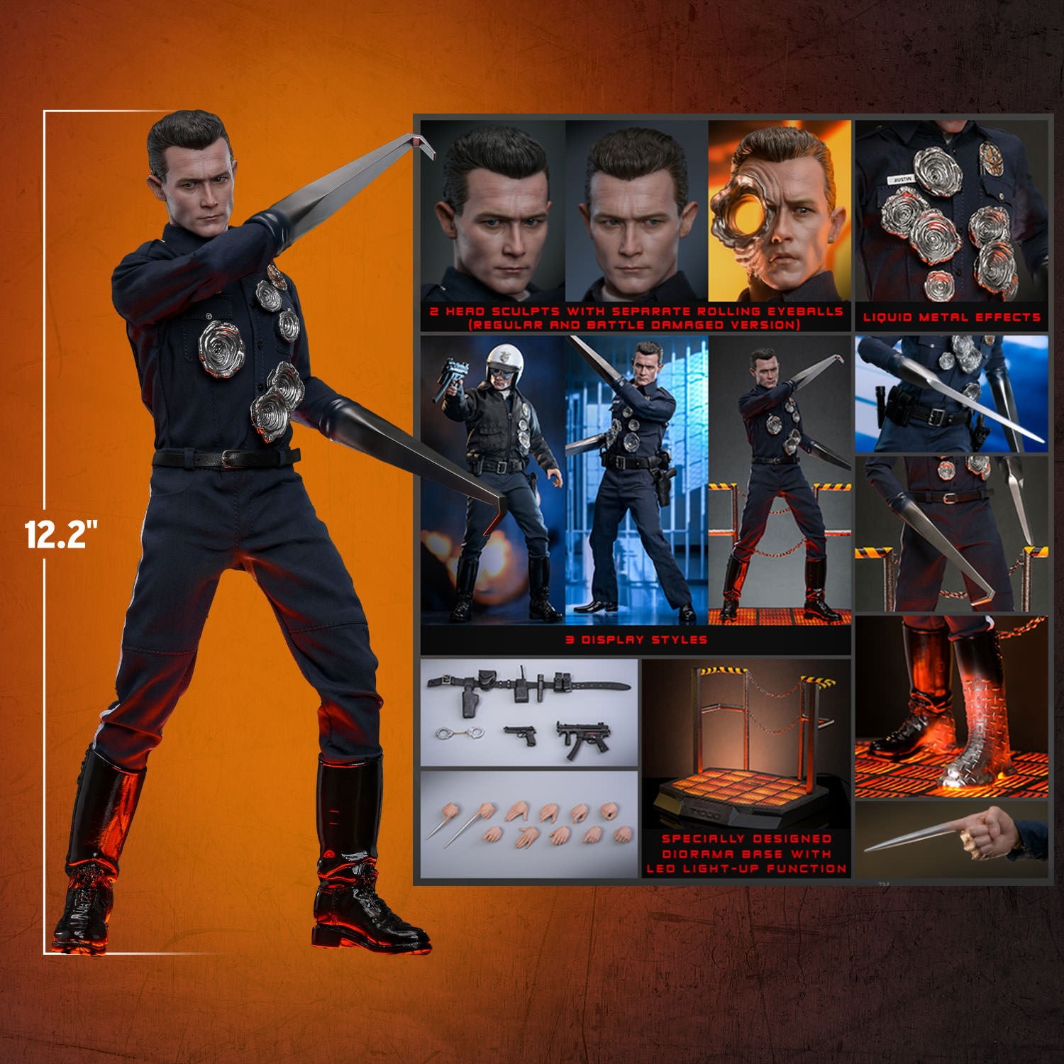 Hot Toys Movie Masterpiece Series: Terminator 2 El Juicio Final - T 1000 Escala 1/6