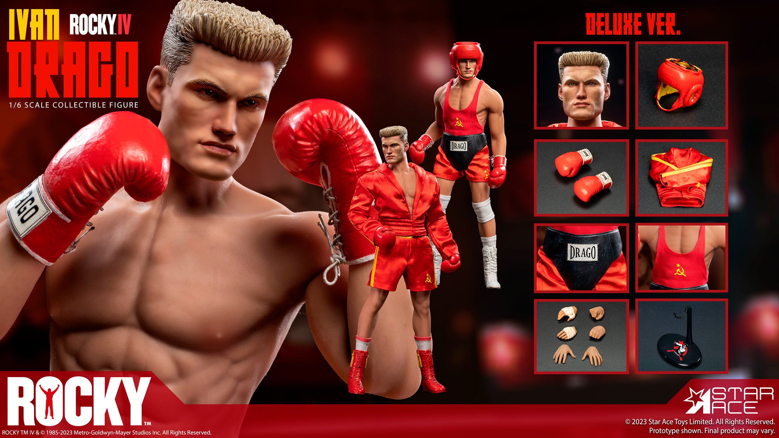 Star Ace Toys Collectible Figure: Rocky IV - Ivan Drago Deluxe Escala 1/6