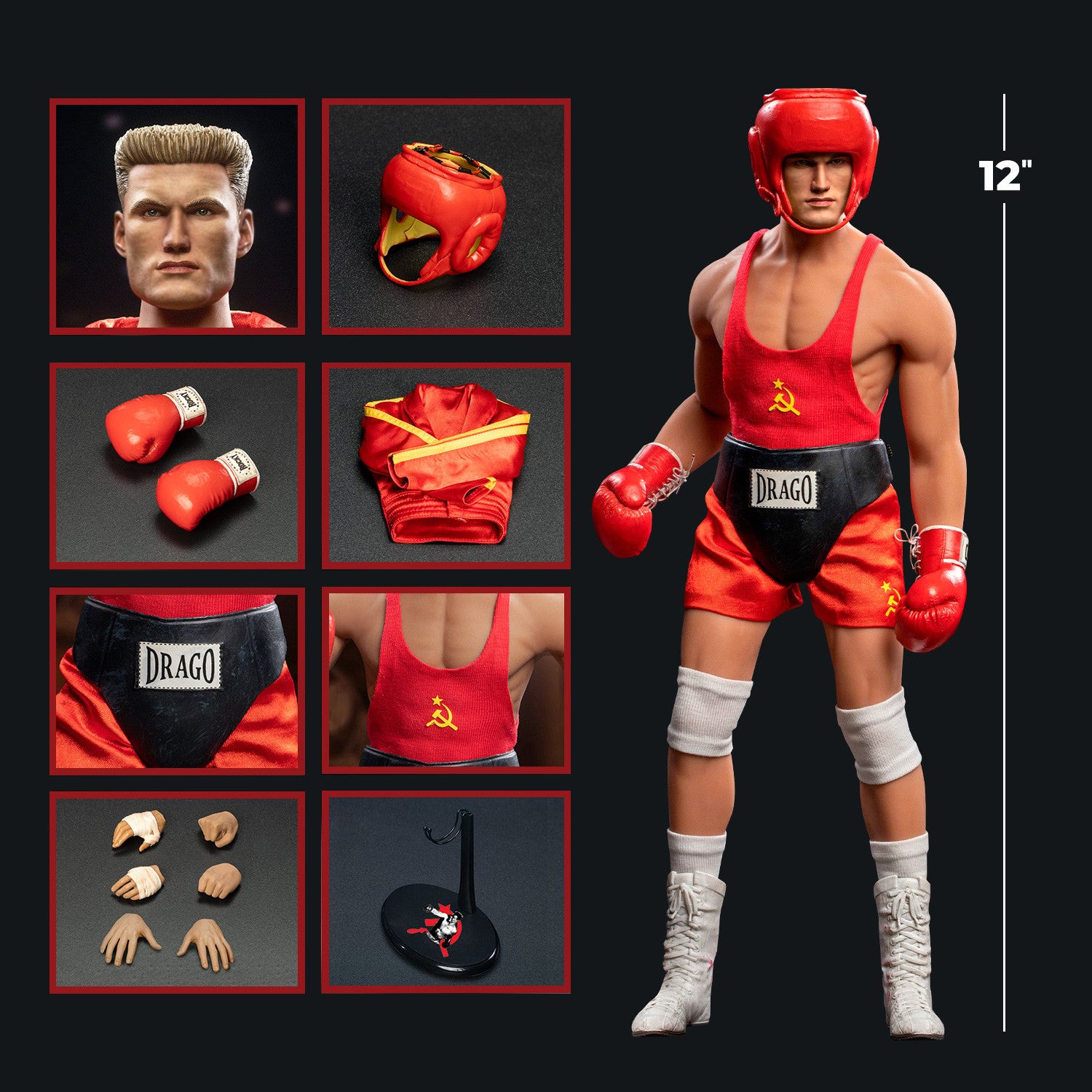 Star Ace Toys Collectible Figure: Rocky IV - Ivan Drago Deluxe Escala 1/6